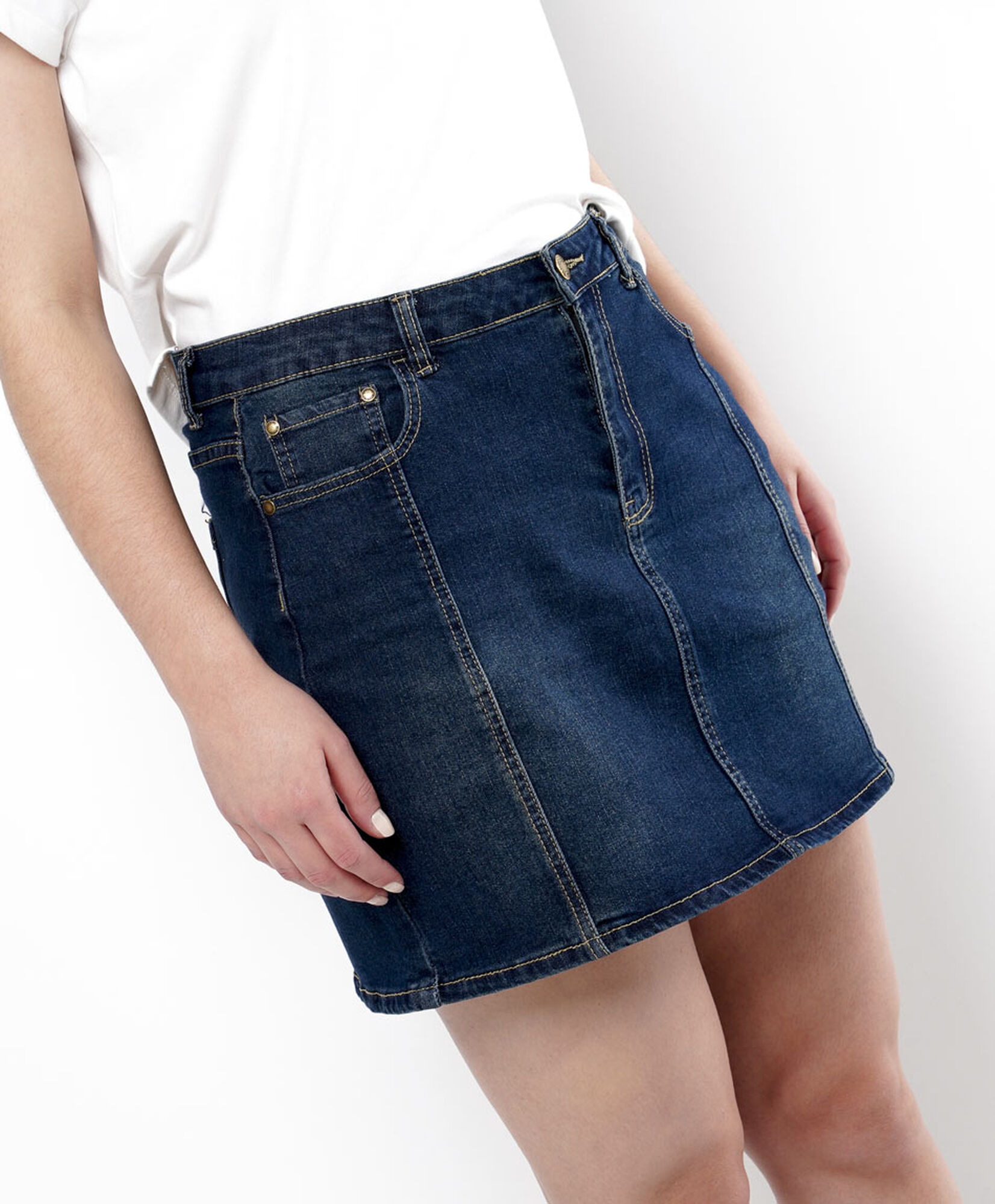 Falda mujer denim cortes Falda mujer denim cortes