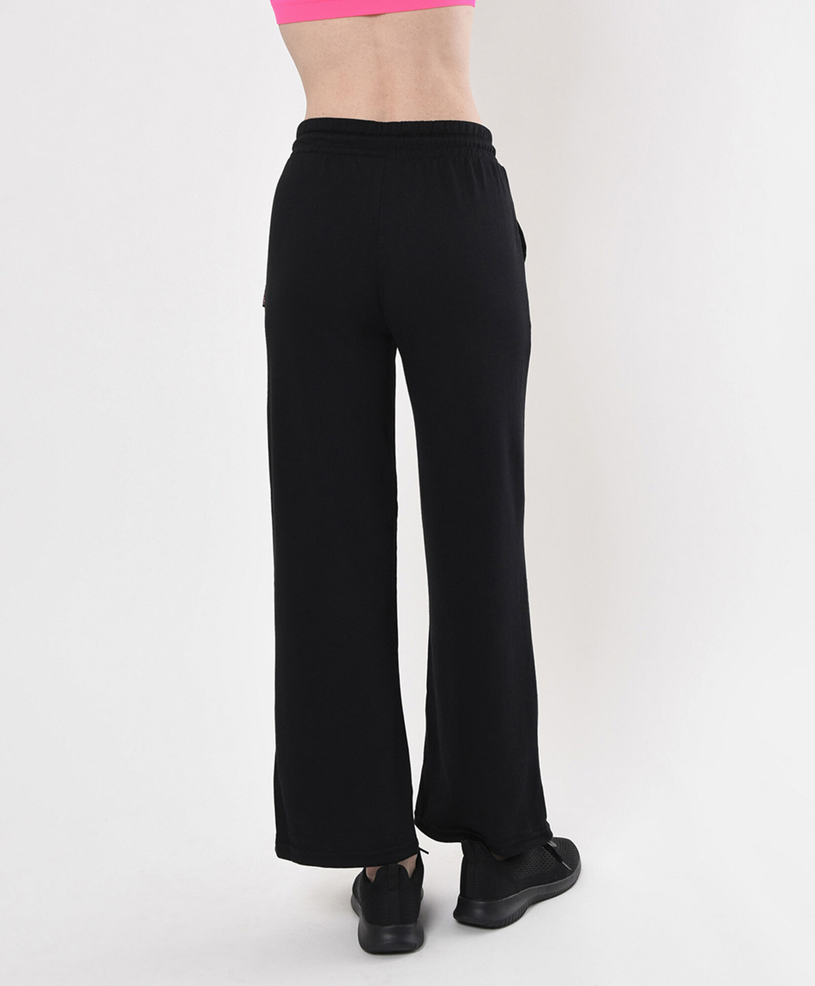 Pantalón de buzo mujer liso ancho wide Pantalón de buzo mujer liso ancho wide