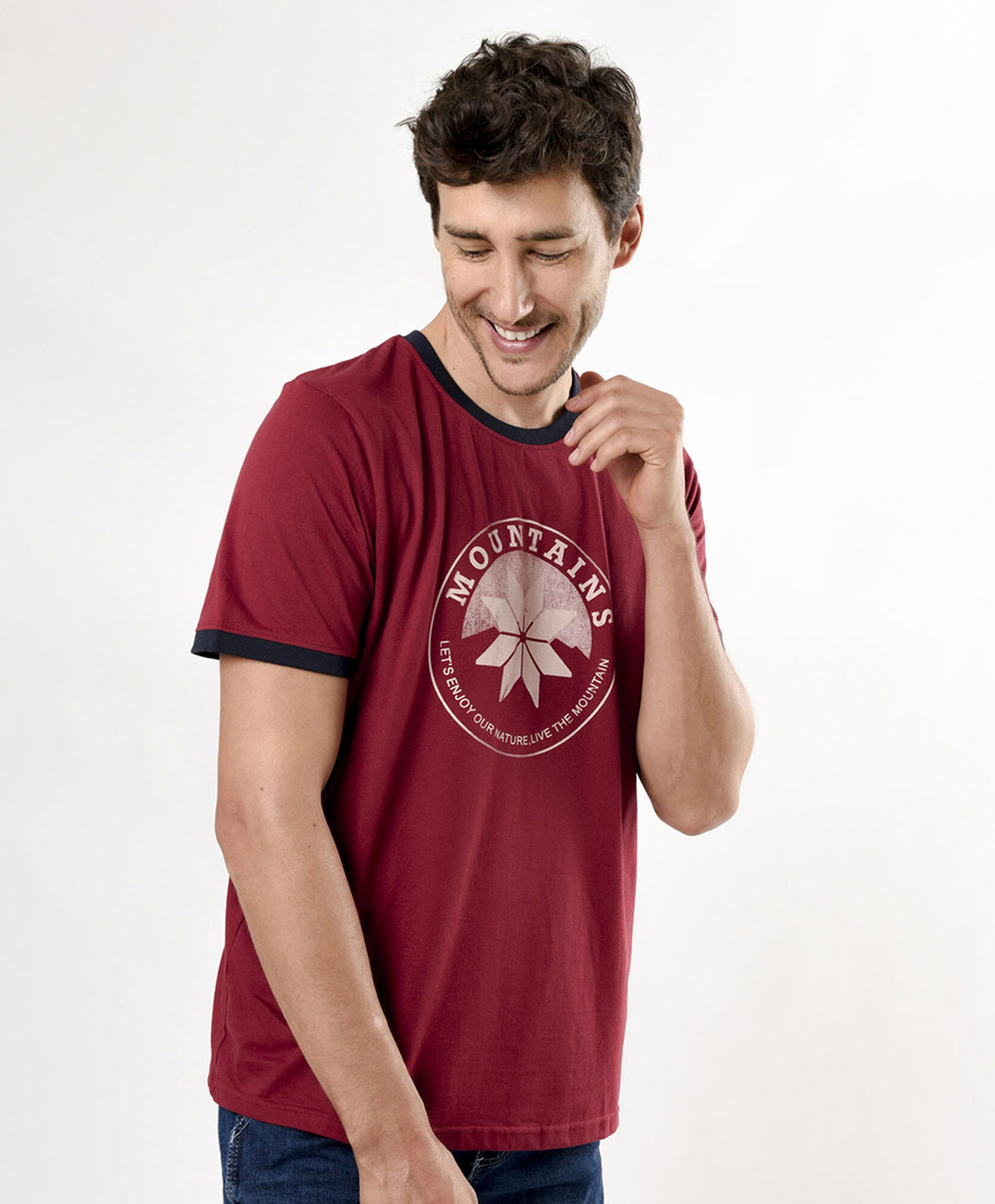 Polera hombre bicolor mountain Polera hombre bicolor mountain