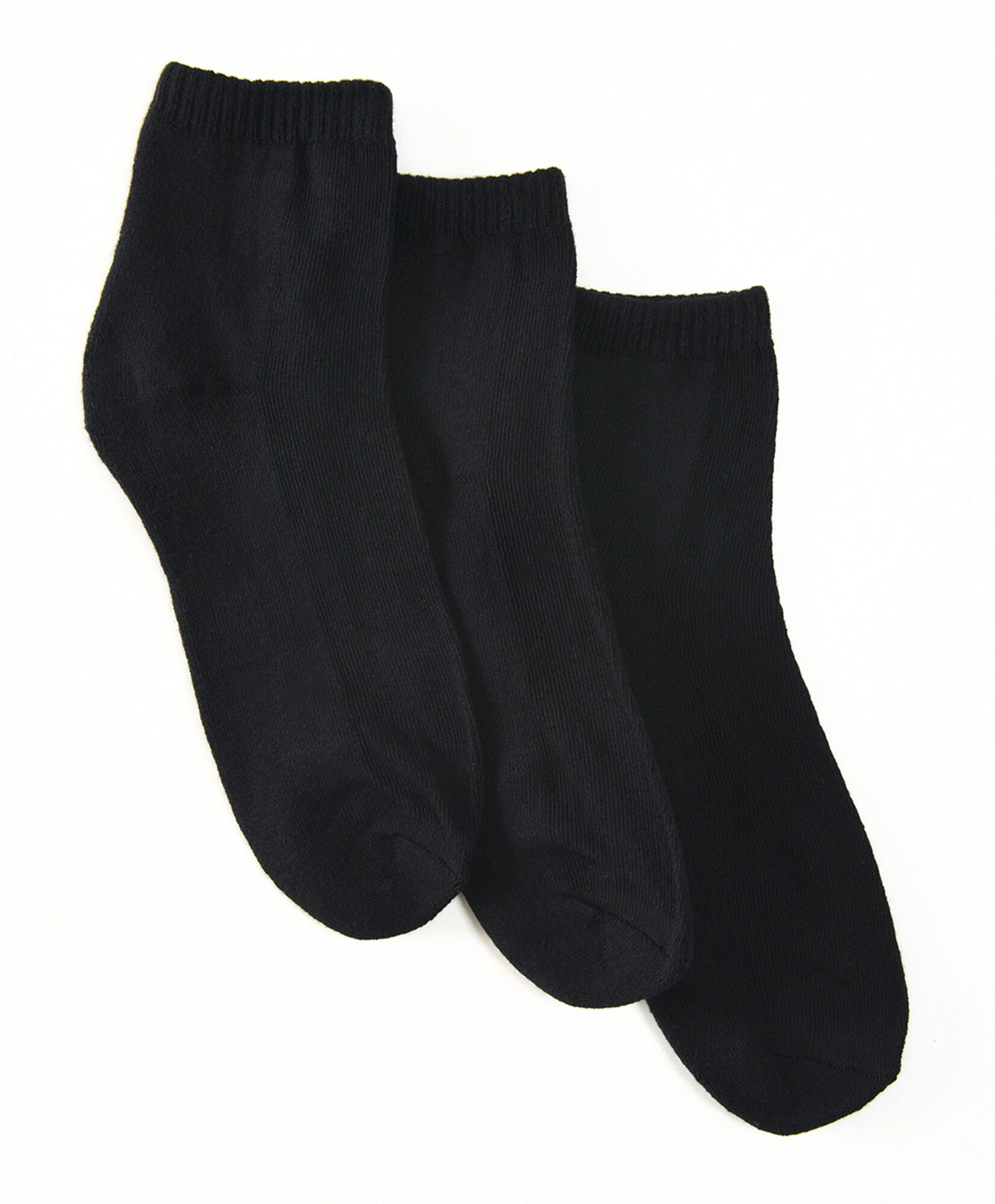 Set 3 calcetines escolares bajos negros Set 3 calcetines escolares bajos negros