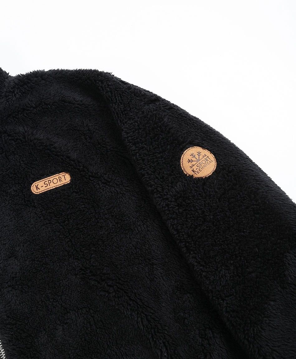 Polar deportivo mujer peludo negro