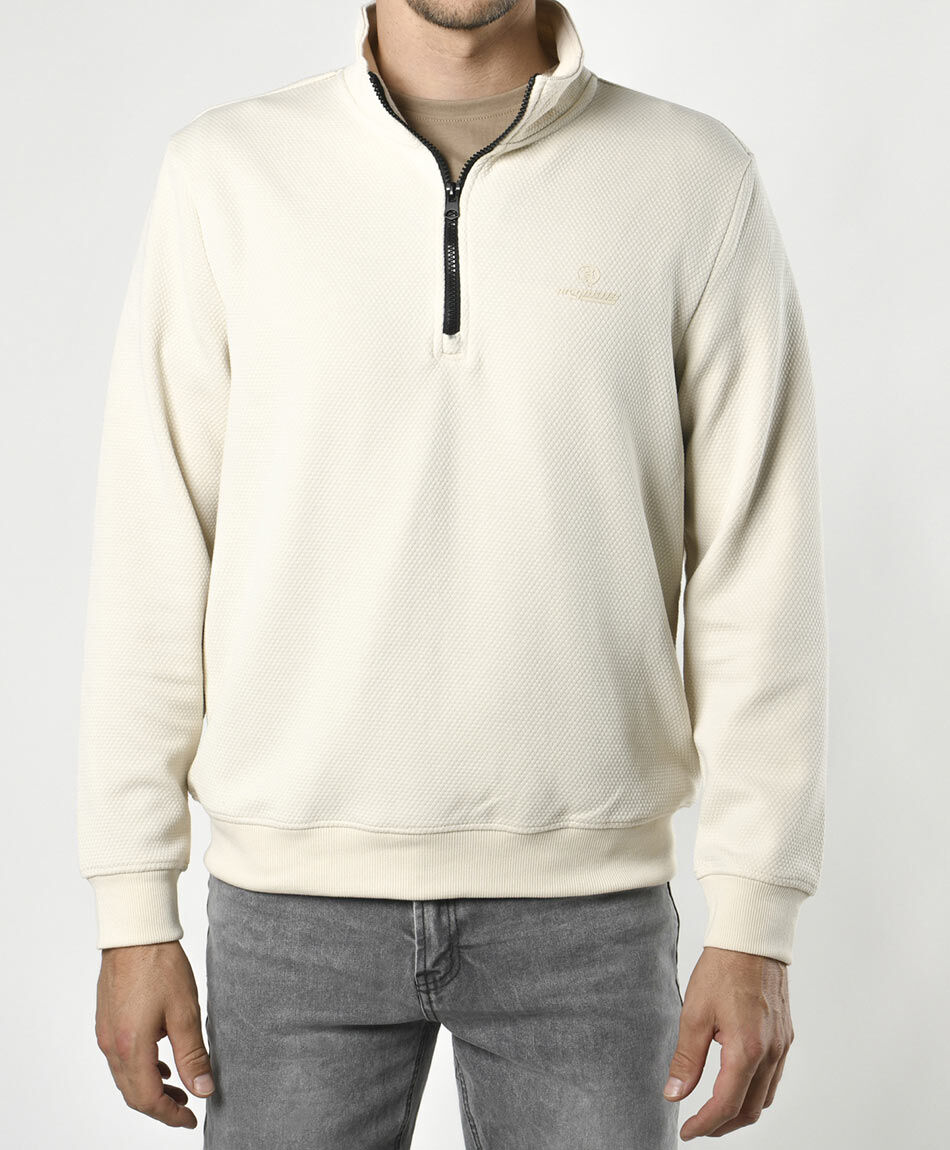 Pullover hombre cierre medio