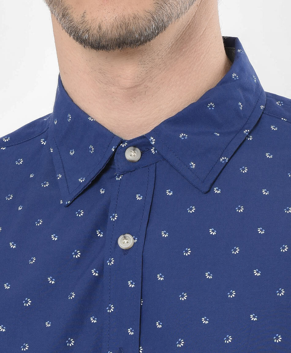 Camisa hombre florcitas manga larga