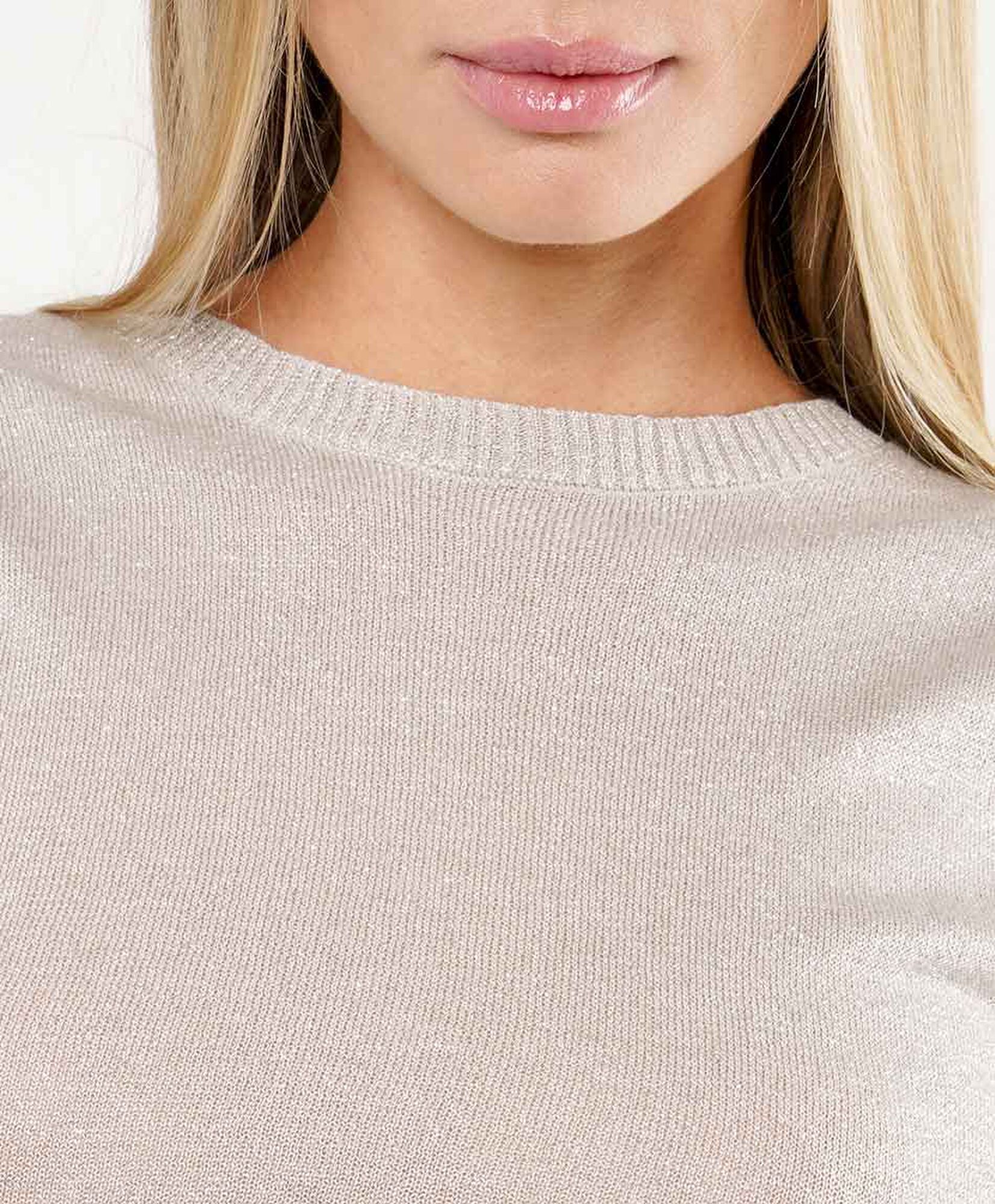 Sweater mujer mangas acanaladas Sweater mujer mangas acanaladas