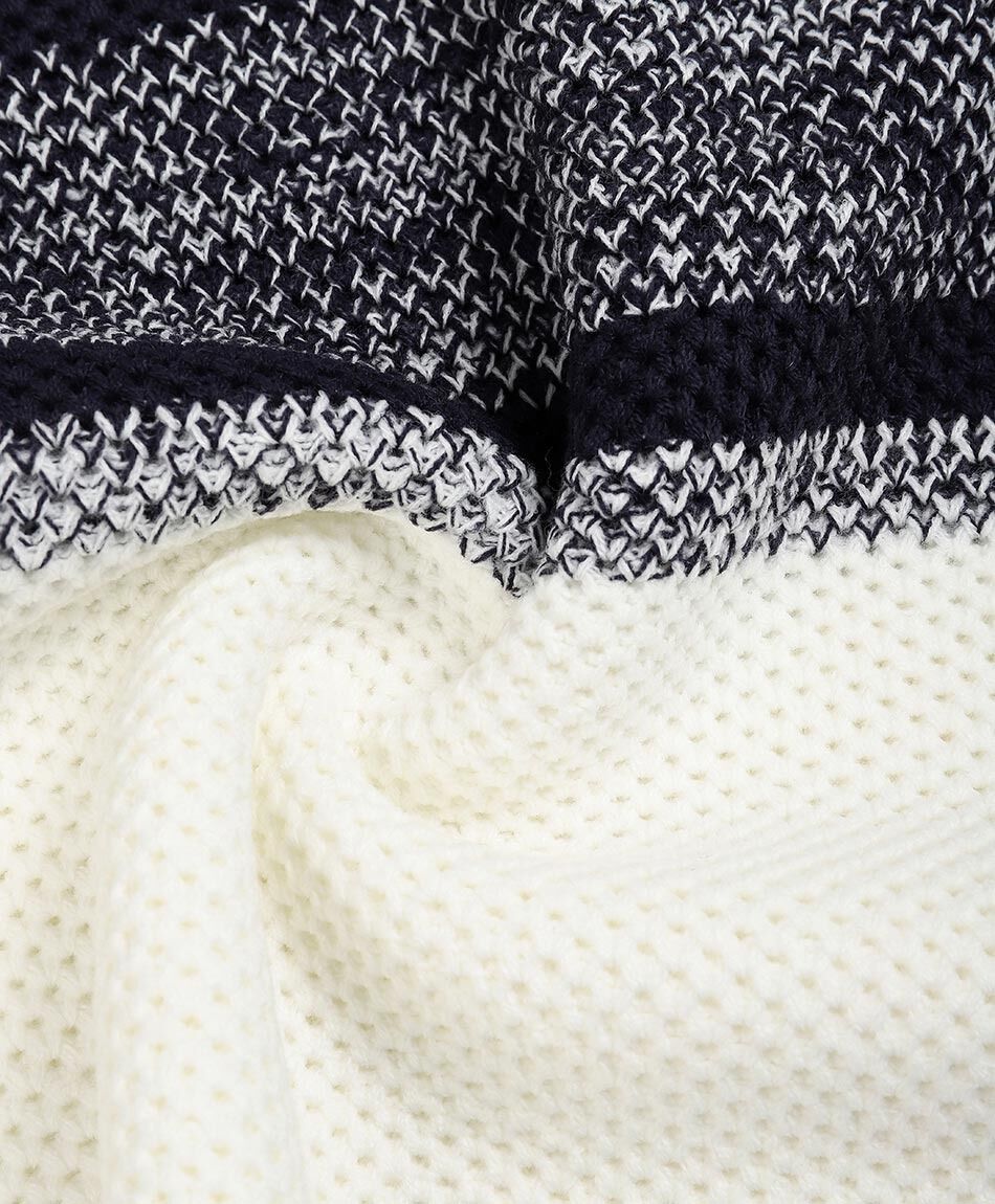 Sweater hombre smock navy white