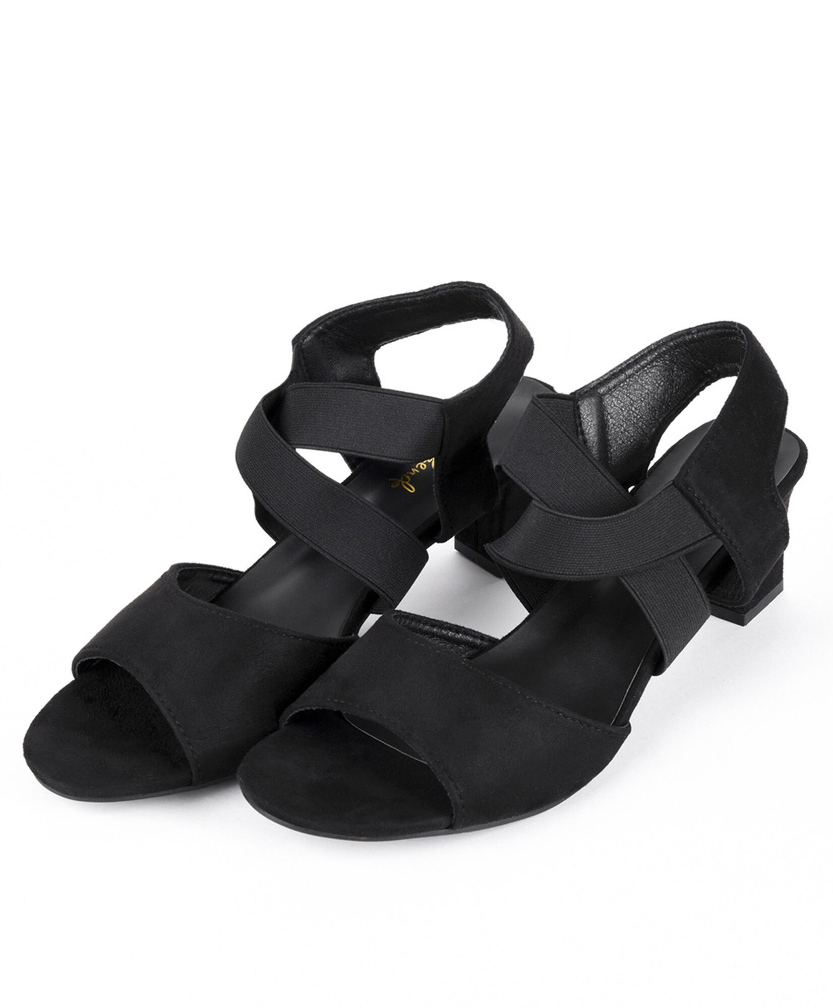 Sandalia mujer negra taco medio Sandalia mujer negra taco medio