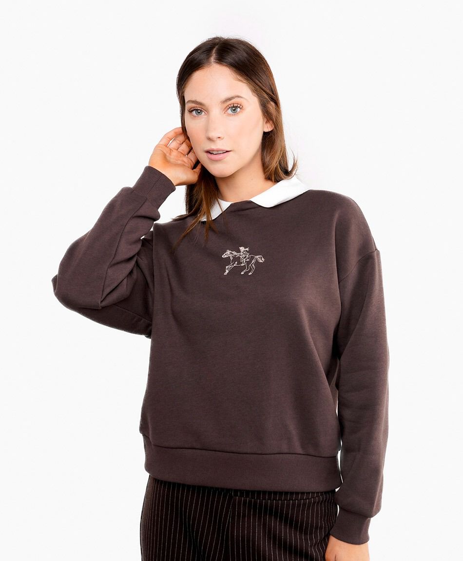 Poler&oacute;n mujer cuello redondo