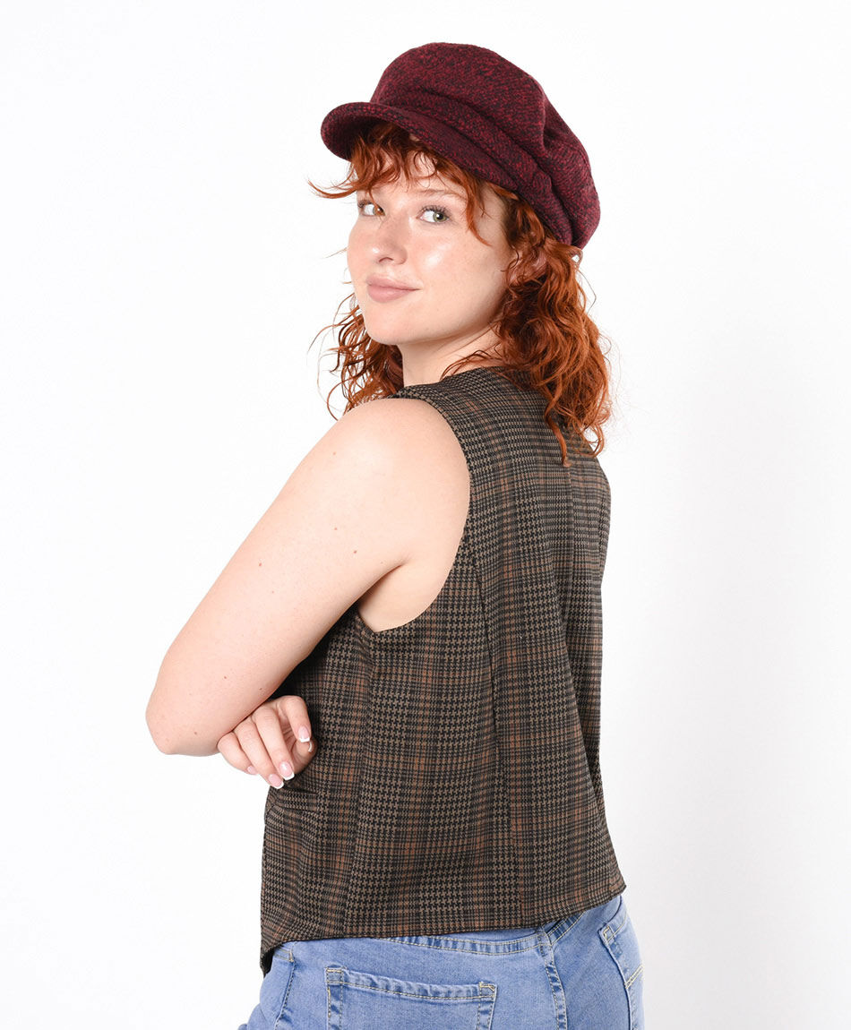 Vest mujer cuadrille botones