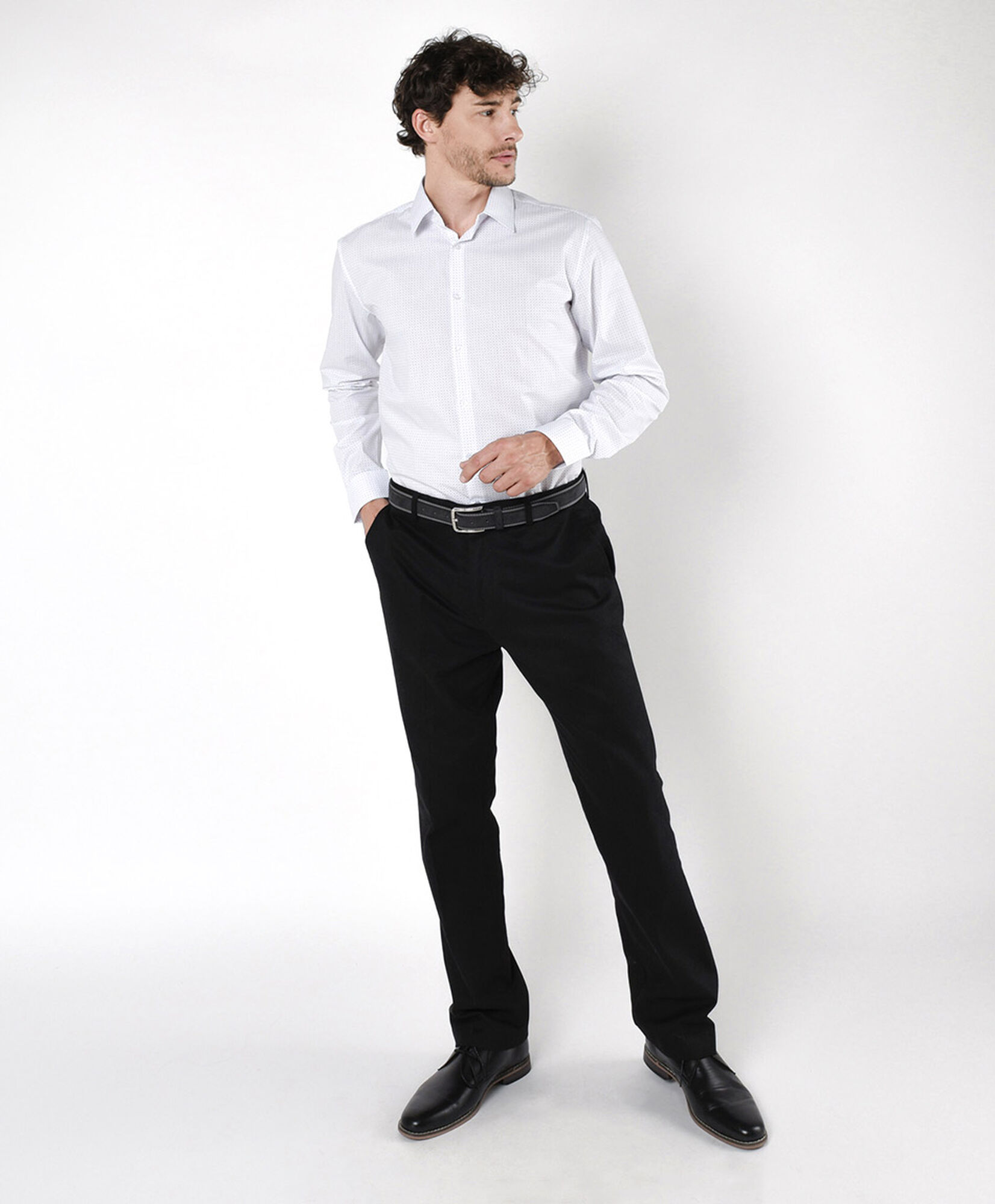 Camisa hombre puntitos blanca Camisa hombre puntitos blanca