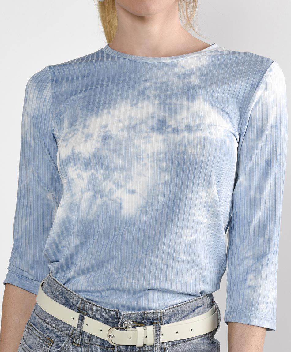Polera manga al codo cuello redondo