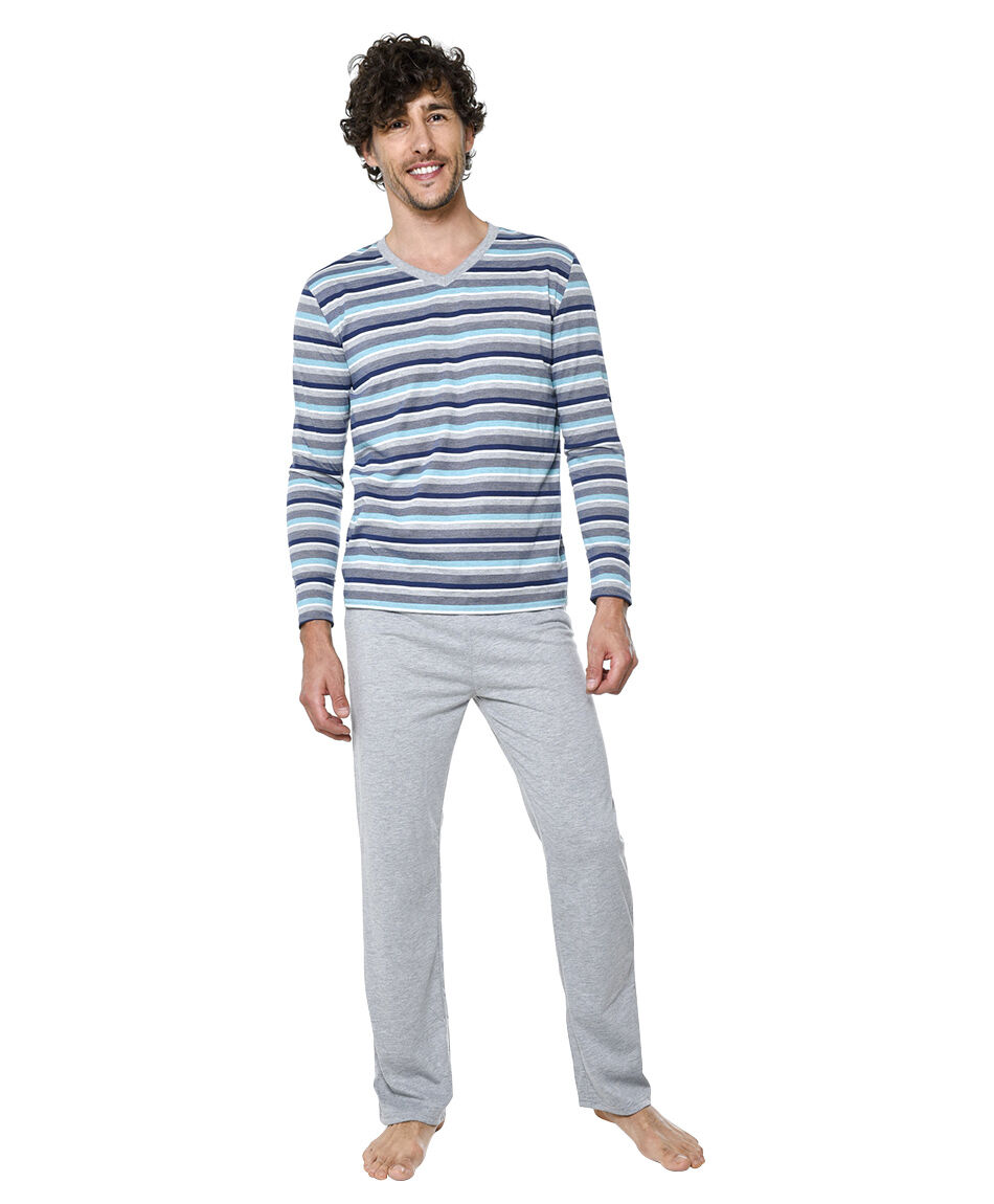 Pijama largo estampado