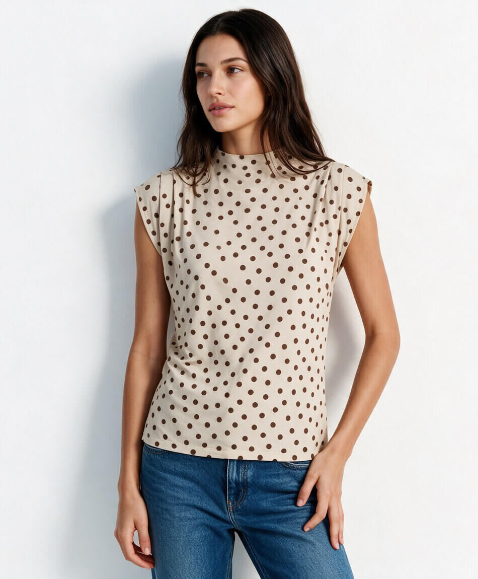 Polera mujer elegante puntos