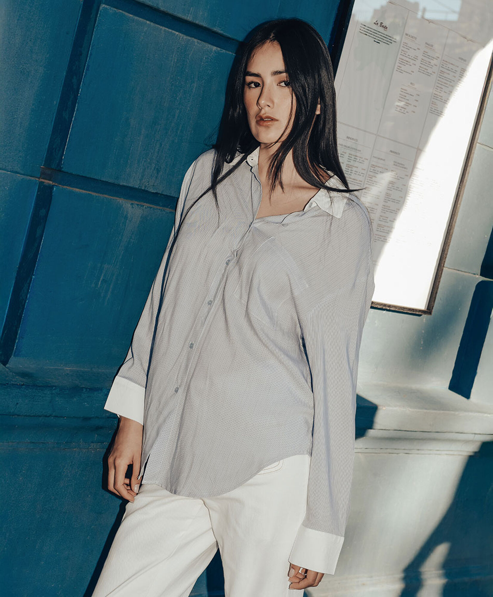 Blusa mujer blue contraste Blusa mujer blue contraste