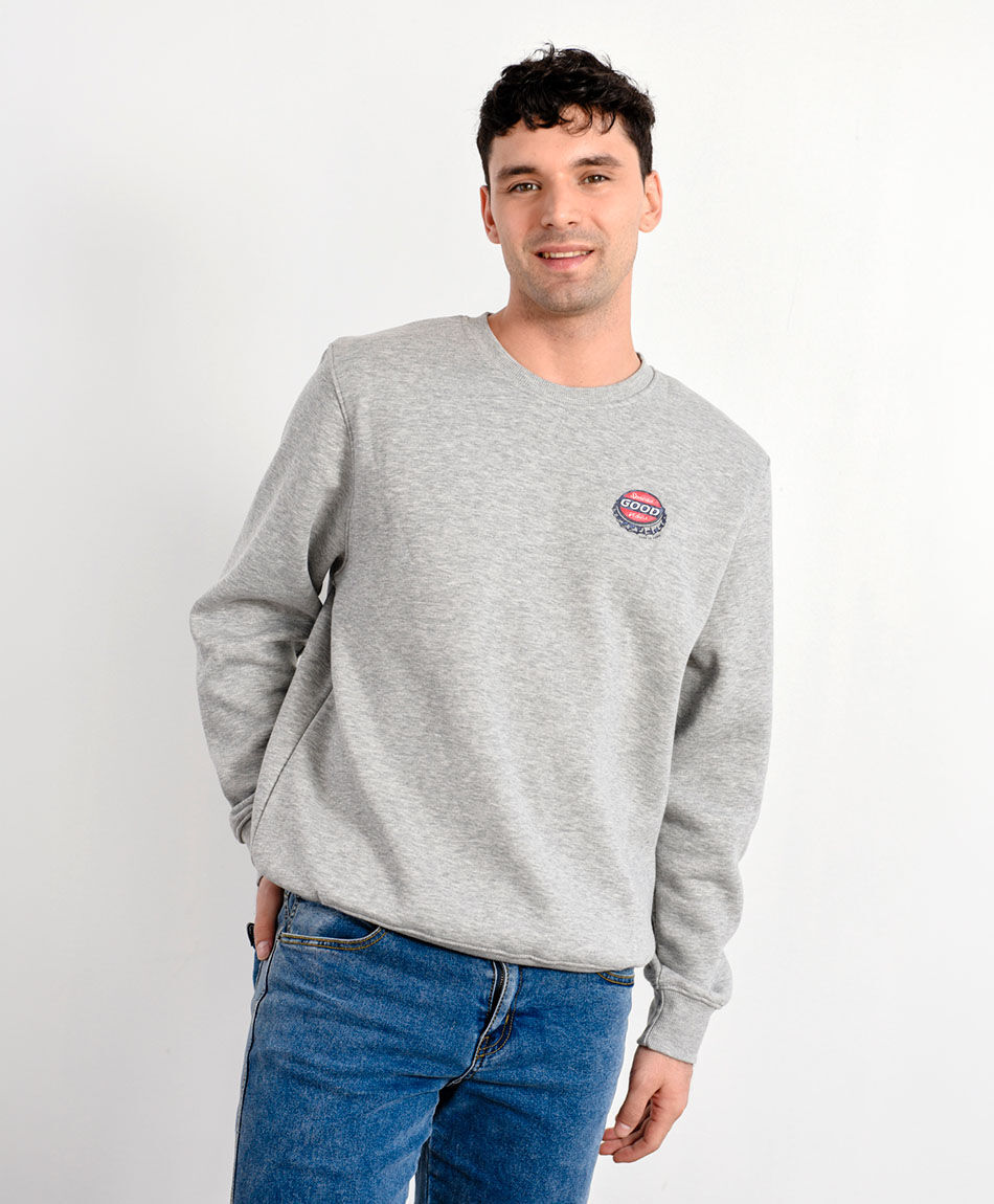 Poler&oacute;n hombre doble print tapa