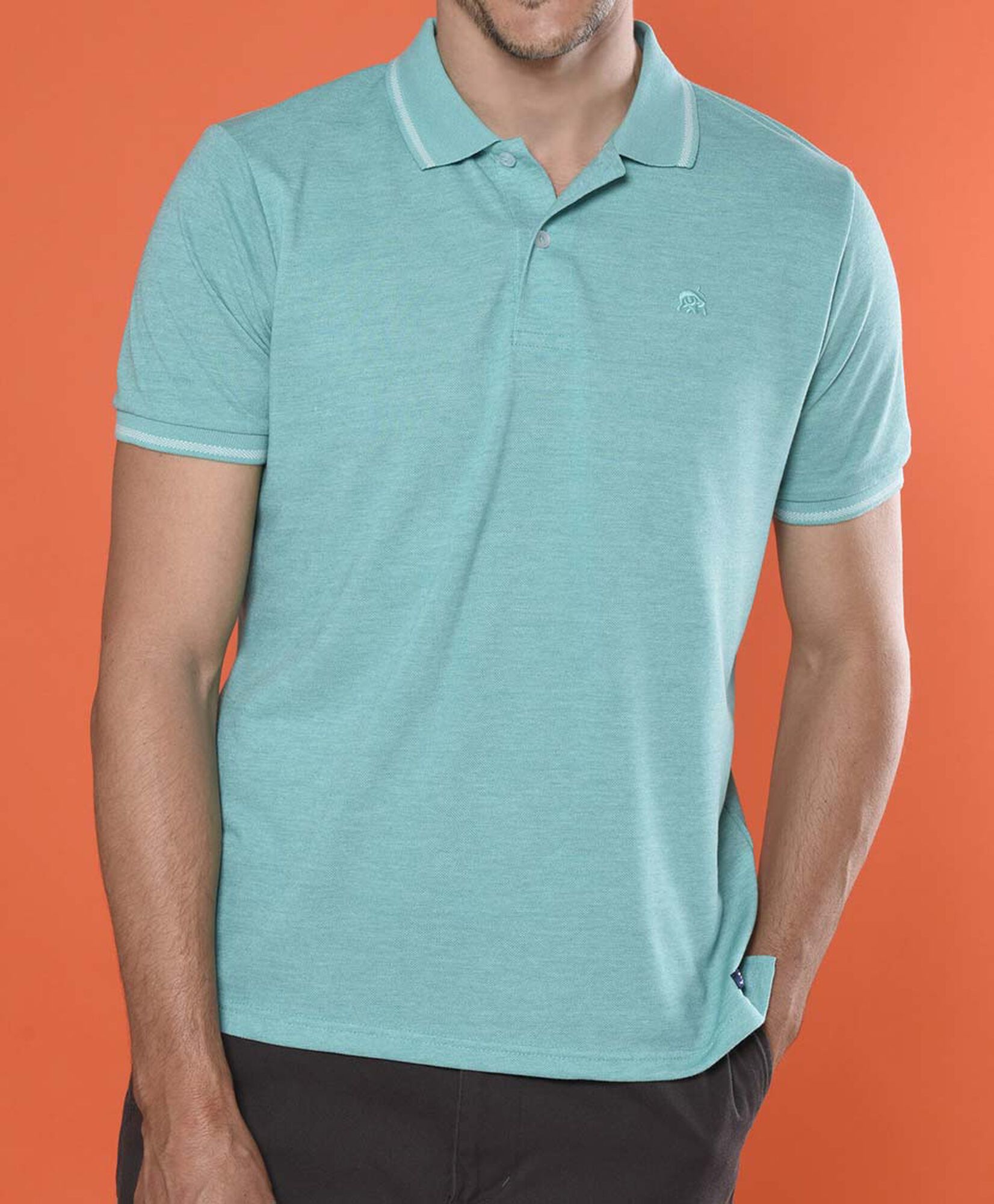 Polera manga corta cuello piqué Polera manga corta cuello piqué