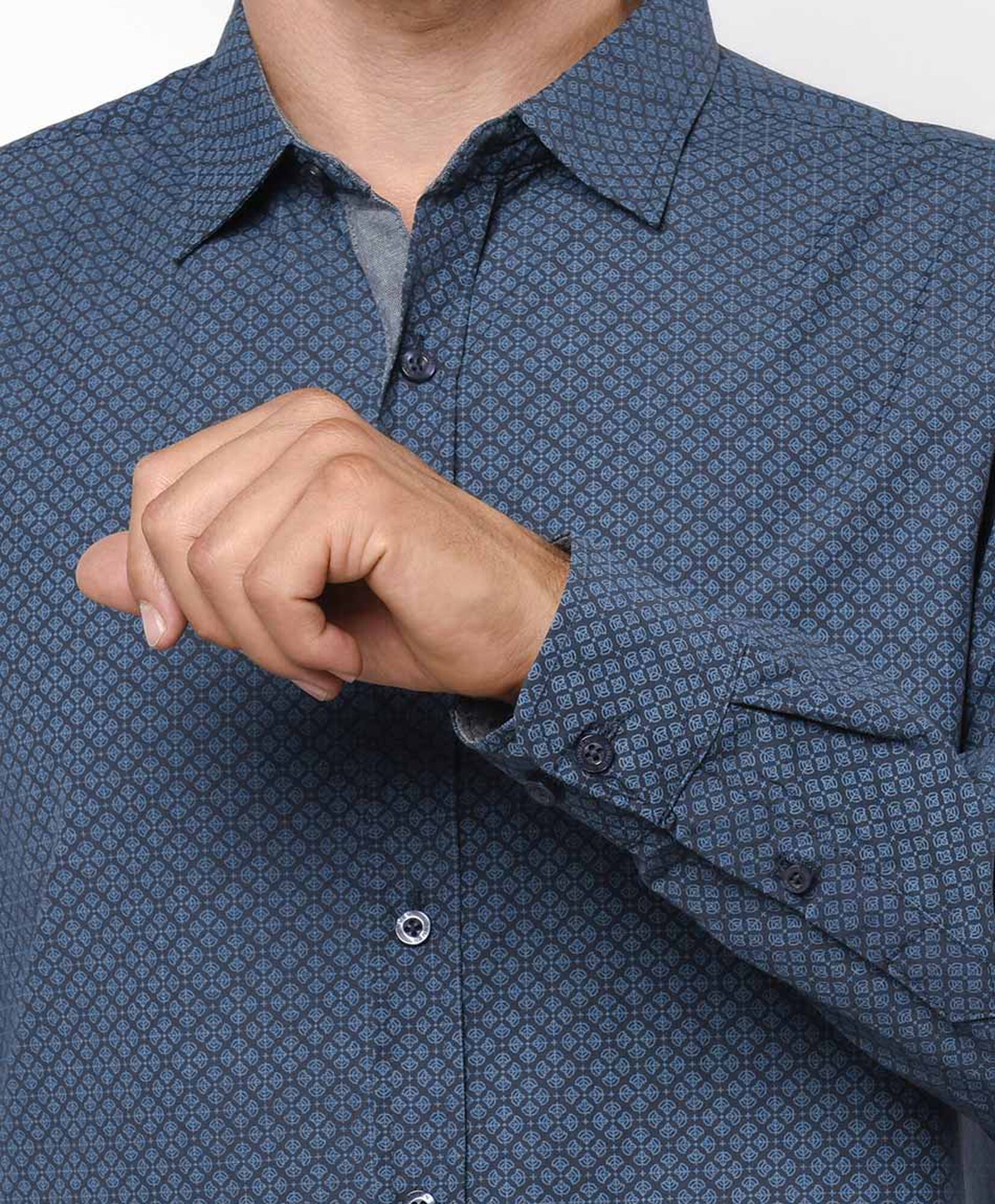 Camisa hombre navy print Camisa hombre navy print