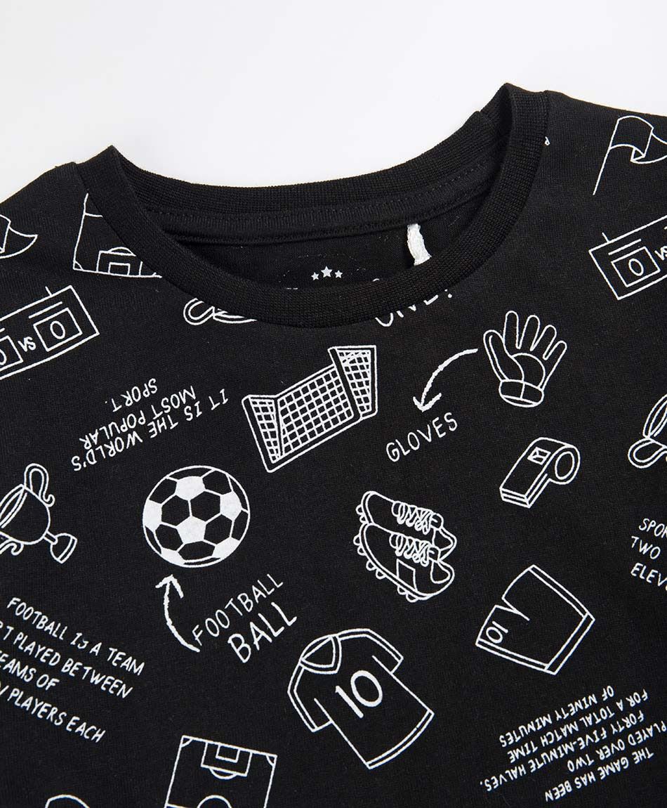 Polera beb&eacute; dibujos f&uacute;tbol