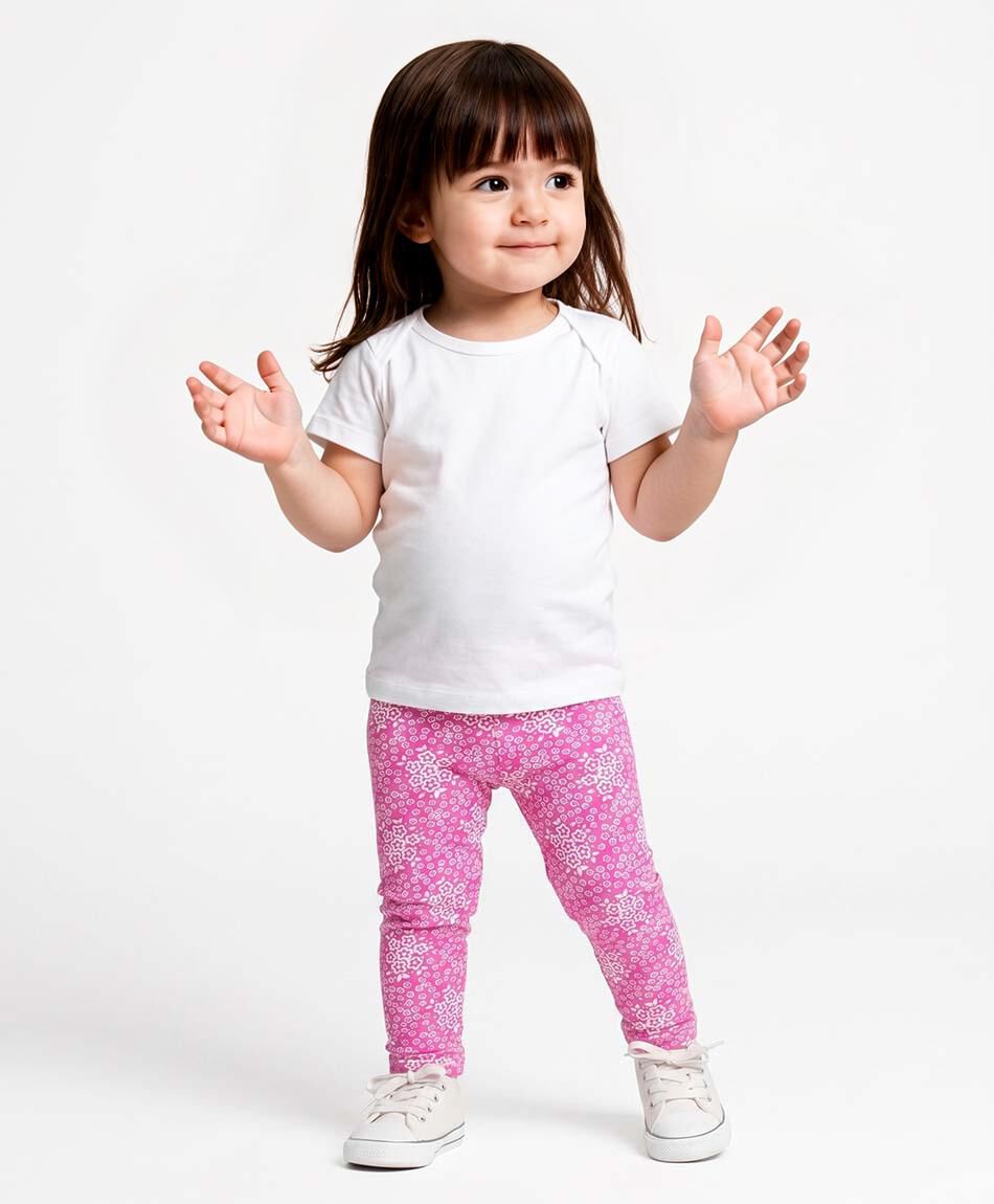 Leggins beb&eacute; floreada