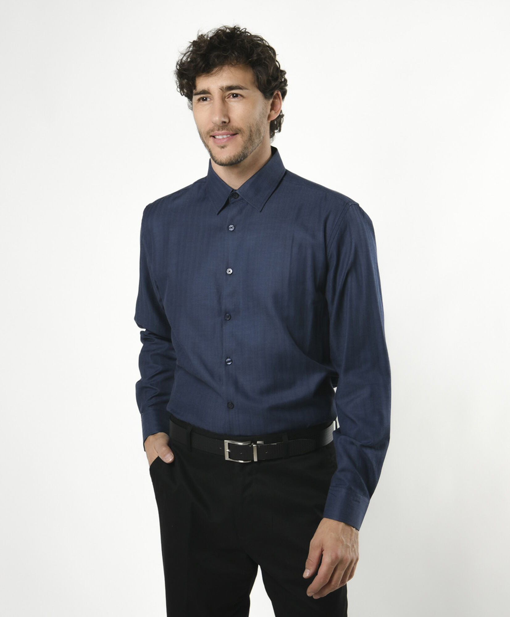 Camisa hombre textura azul Camisa hombre textura azul