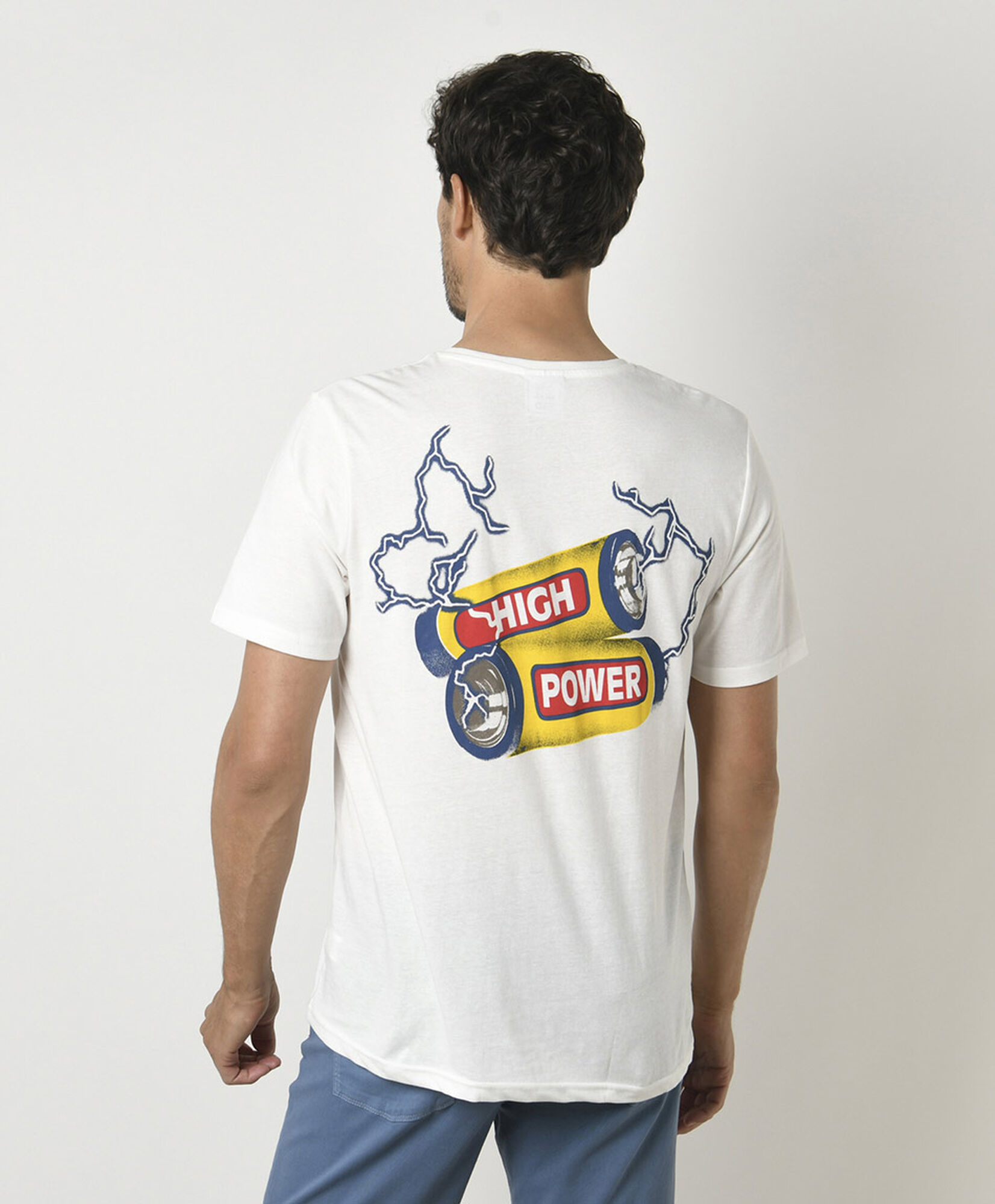 Polera hombre doble estampado power Polera hombre doble estampado power
