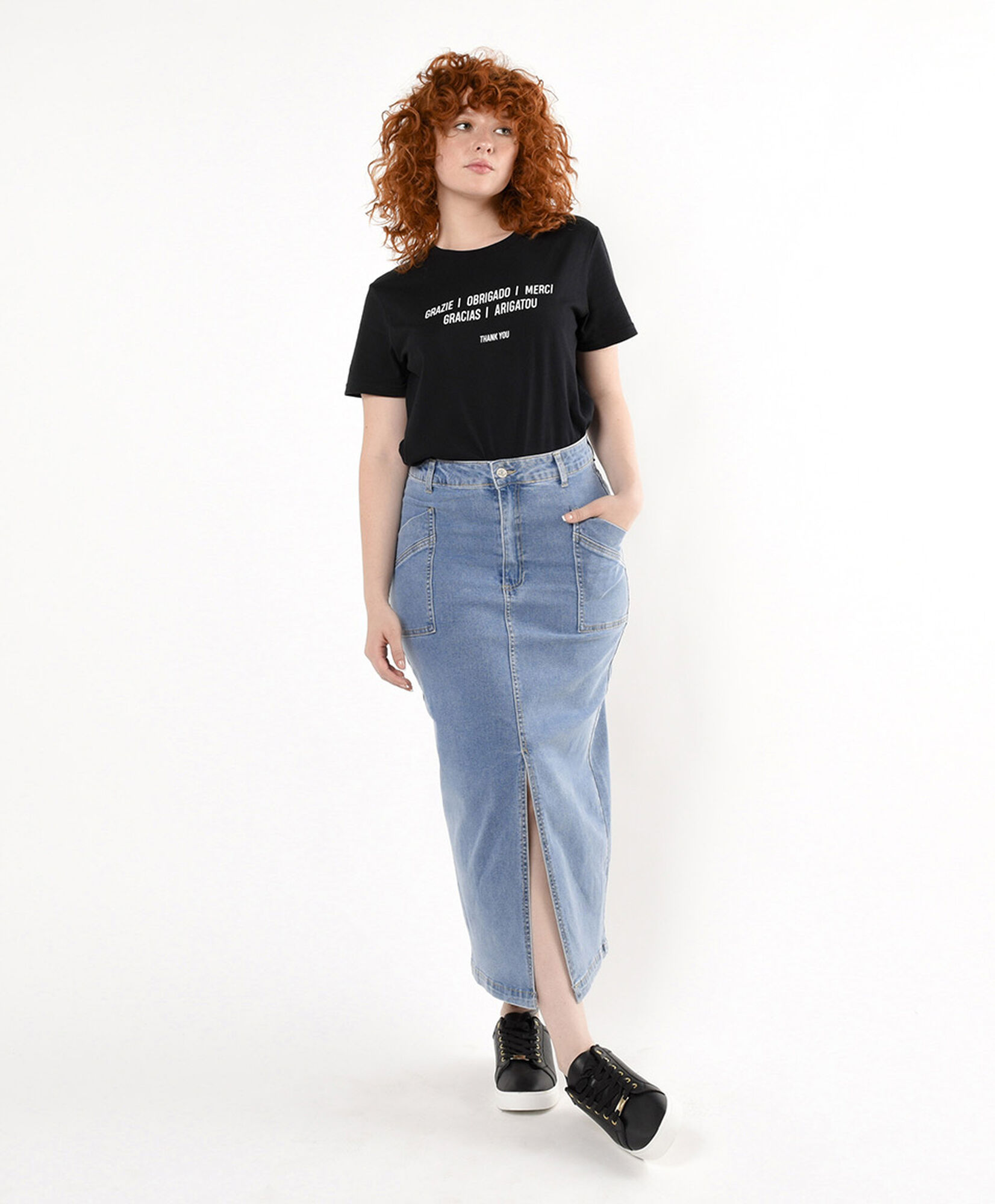 Falda mujer denim larga Falda mujer denim larga