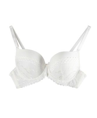 Sostén mujer liso mix push up escote en v