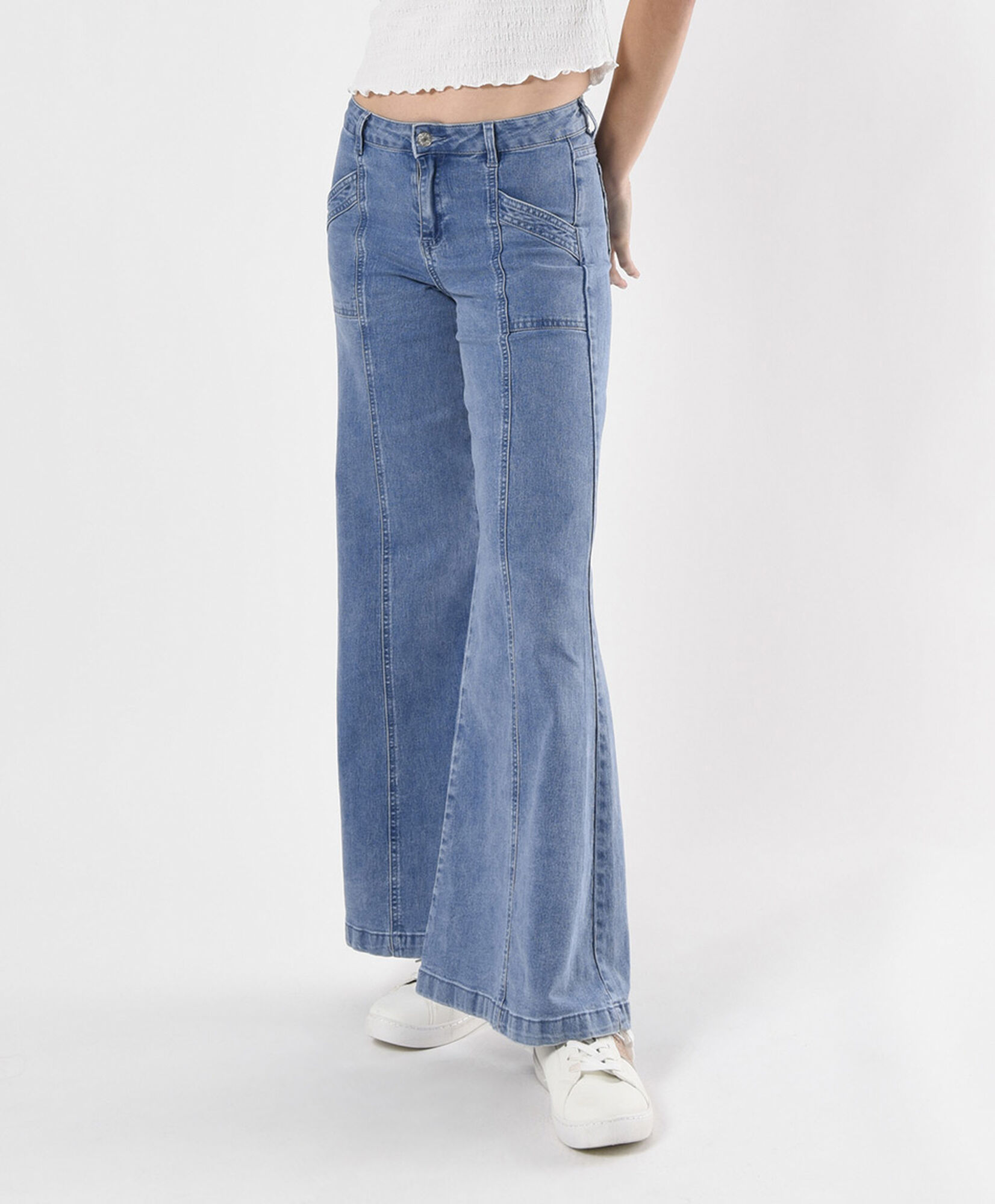 Jeans mujer costuras wide Jeans mujer costuras wide