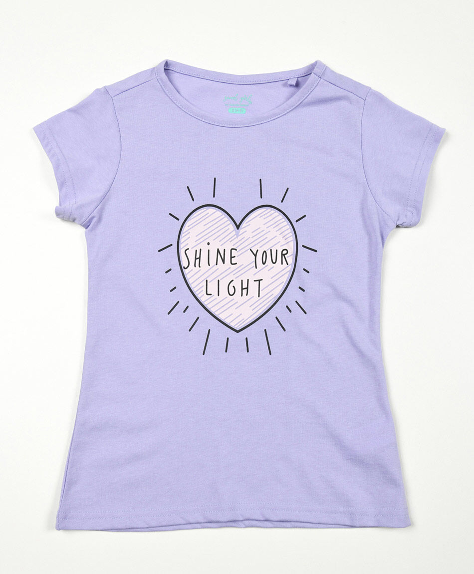 Polera niña corazón dibujado