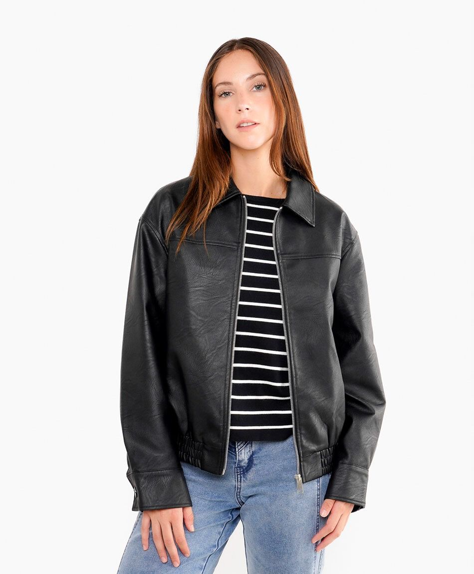 Chaqueta mujer biker eco cuero