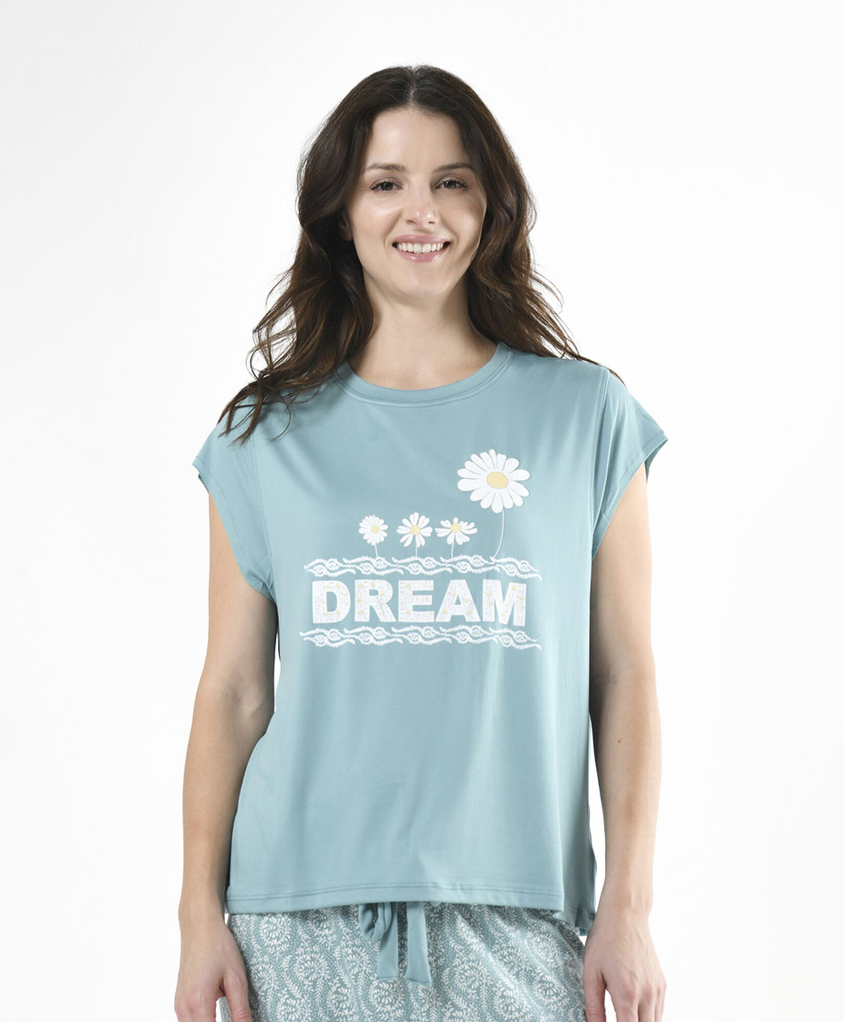 Pijama mujer estampado bicolor 2 piezas Pijama mujer estampado bicolor 2 piezas