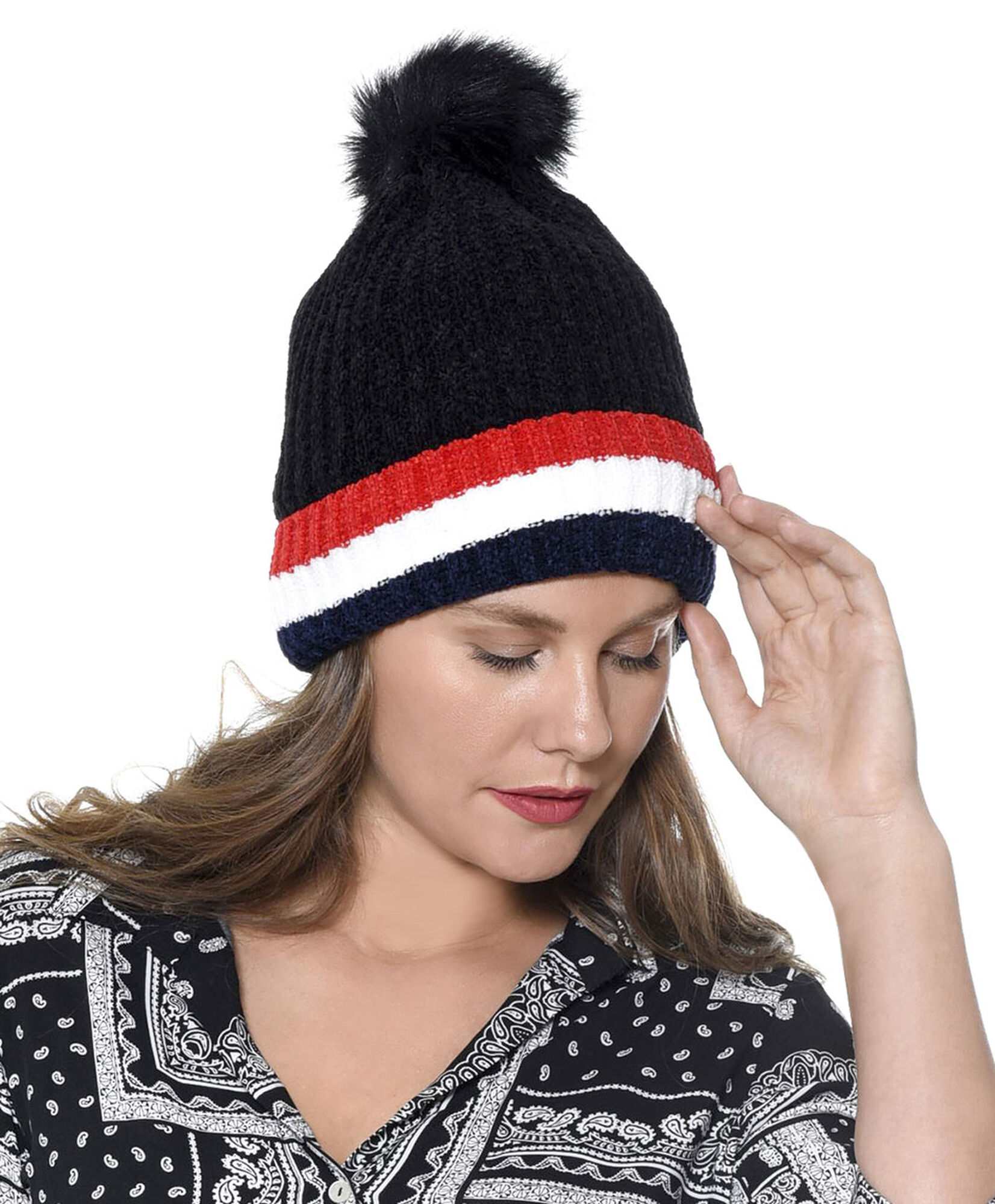 Gorro chenille pompÓn Gorro chenille pompÓn