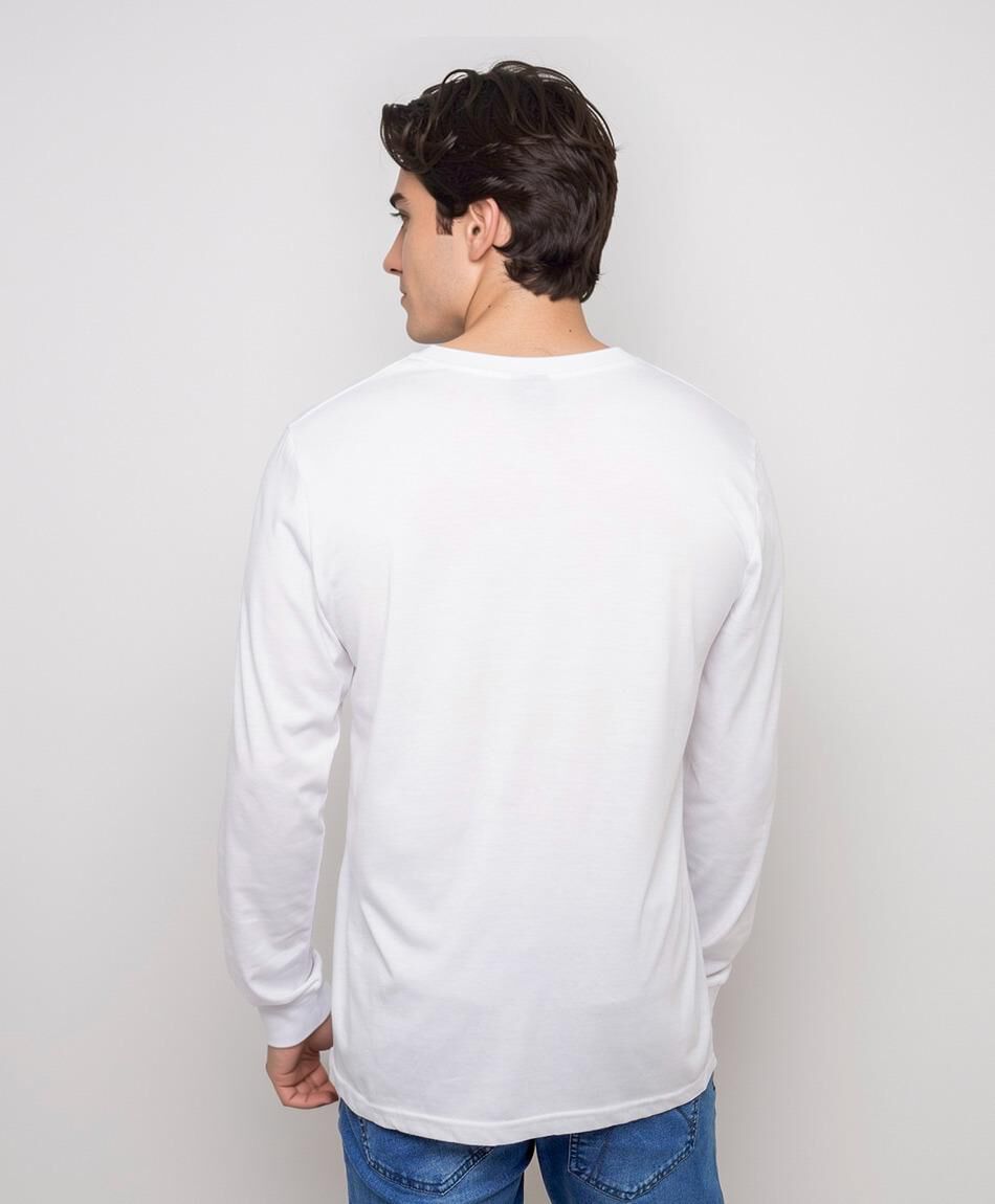 Polera hombre lisa manga larga