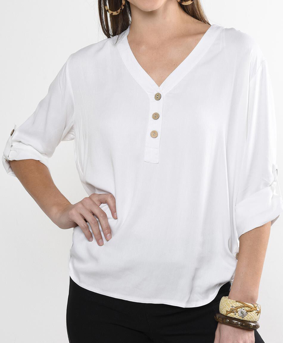 Blusa camisero oversize manga al codo