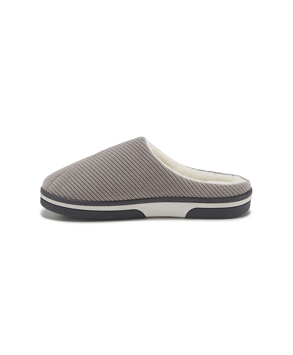 Pantufla hombre l&iacute;neas gris