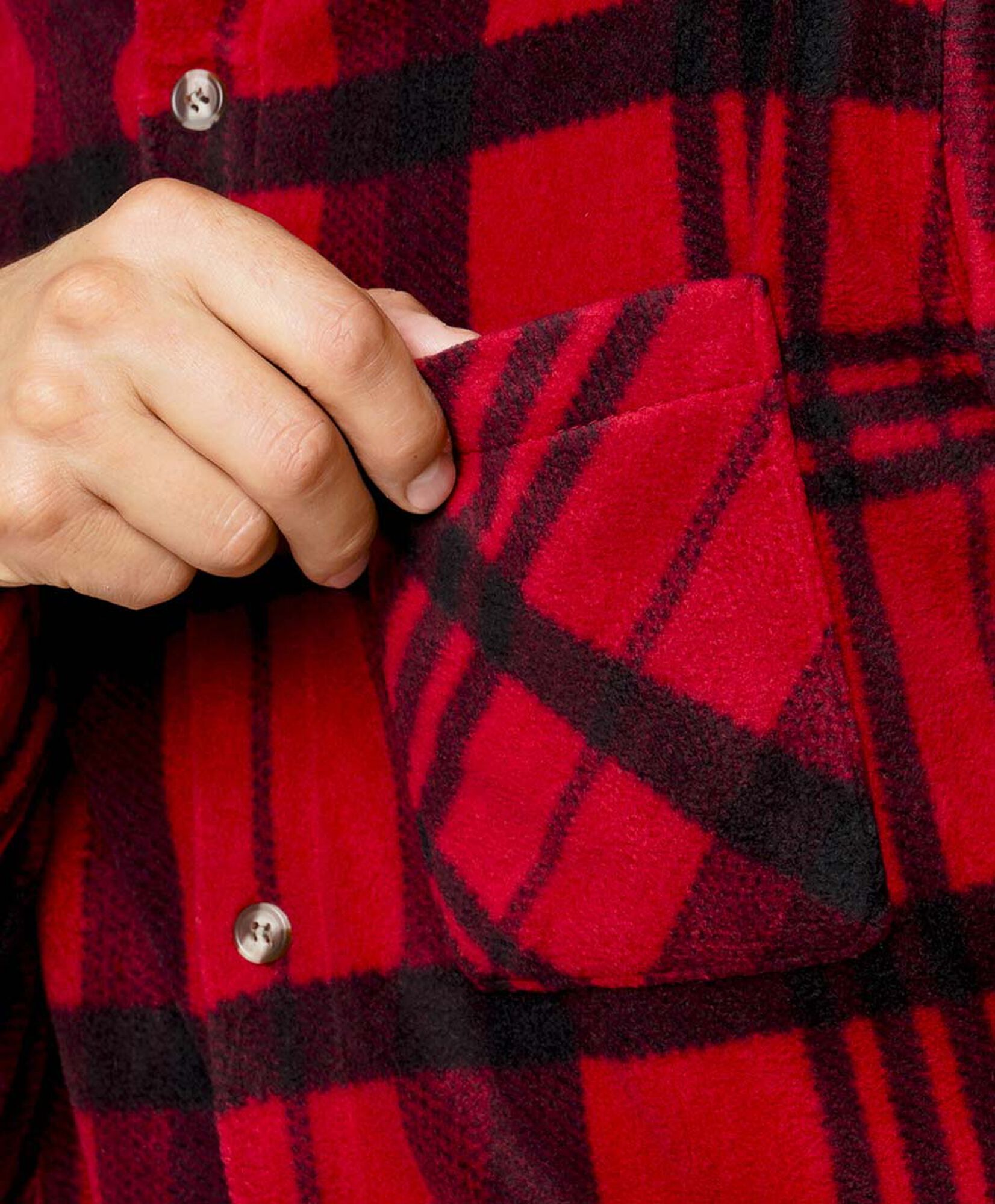 Chaqueta hombre polar leñadora roja Chaqueta hombre polar leñadora roja