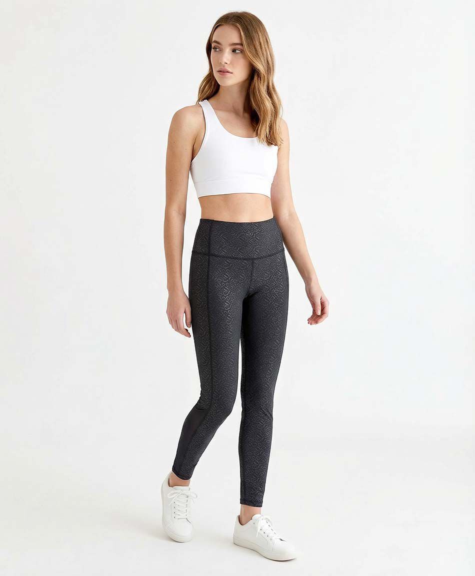 Calza deportiva mujer lisa black