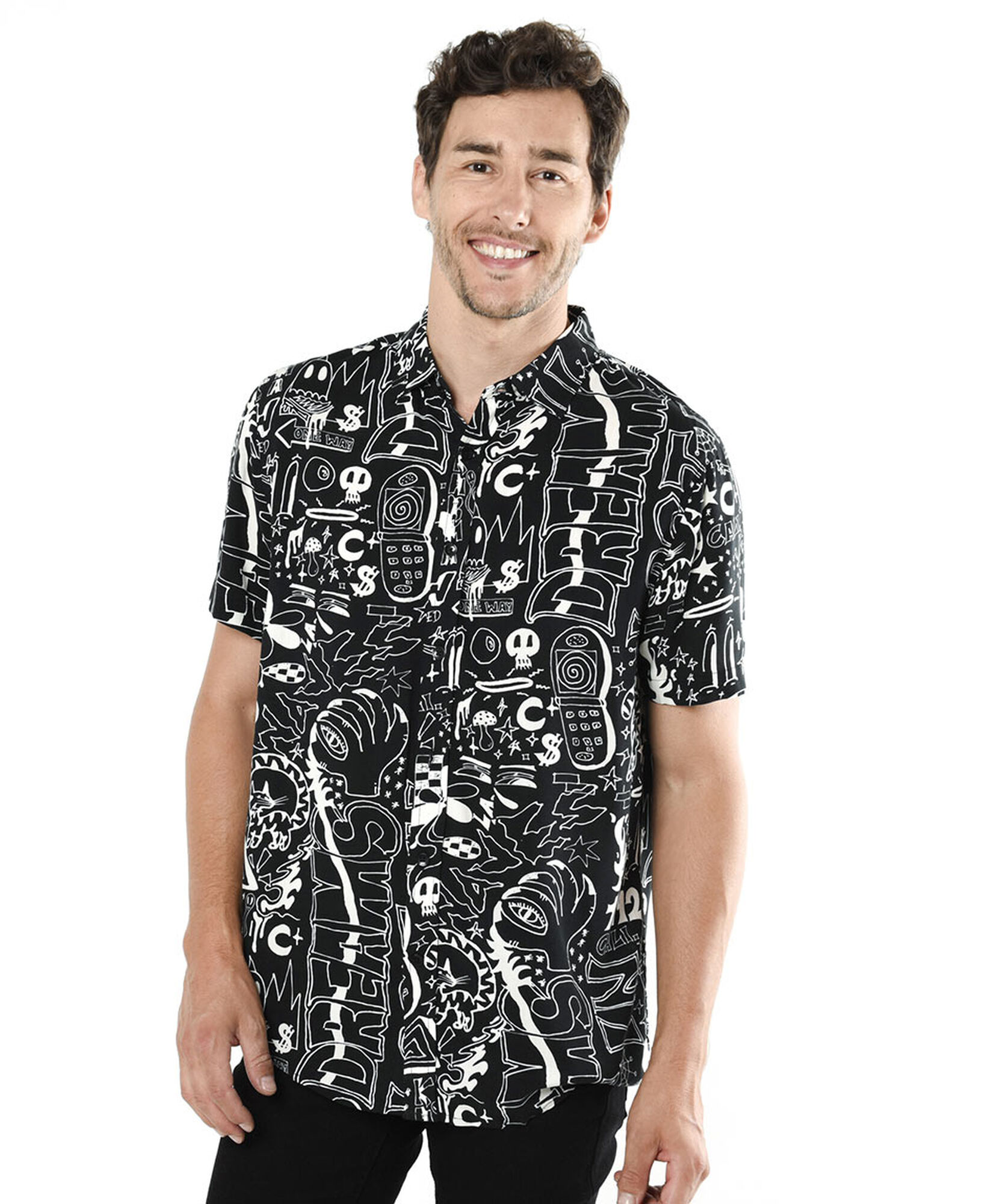 Camisa hombre estampado dibujos Camisa hombre estampado dibujos