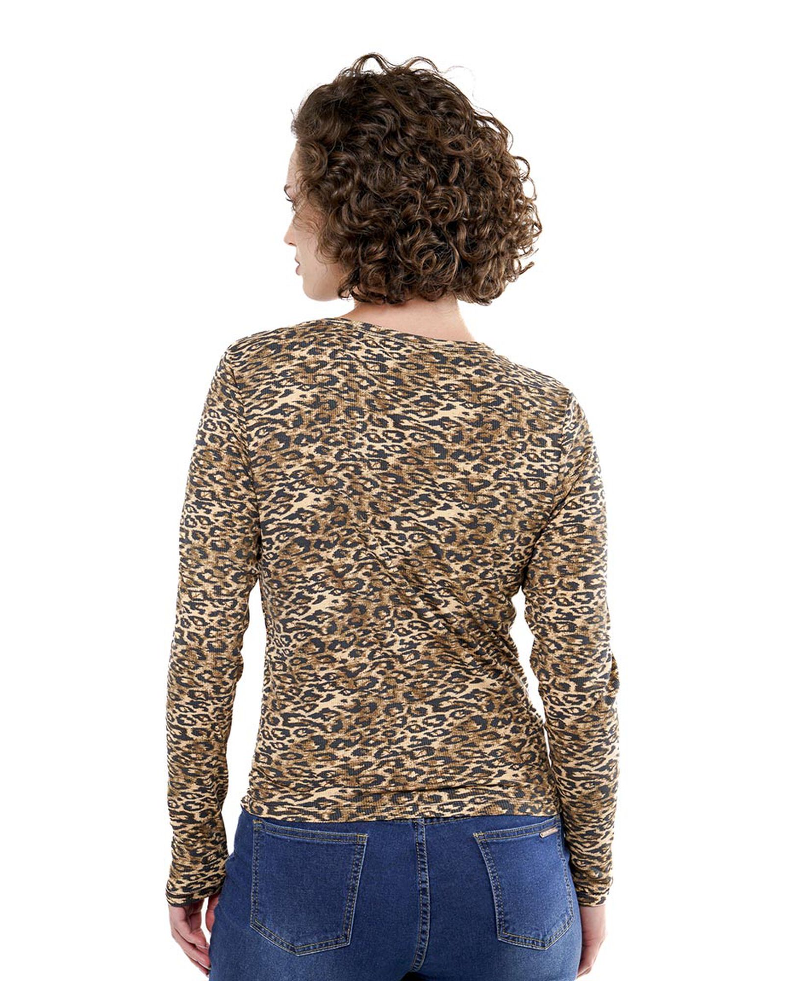 Polera mujer animal print beige Polera mujer animal print beige