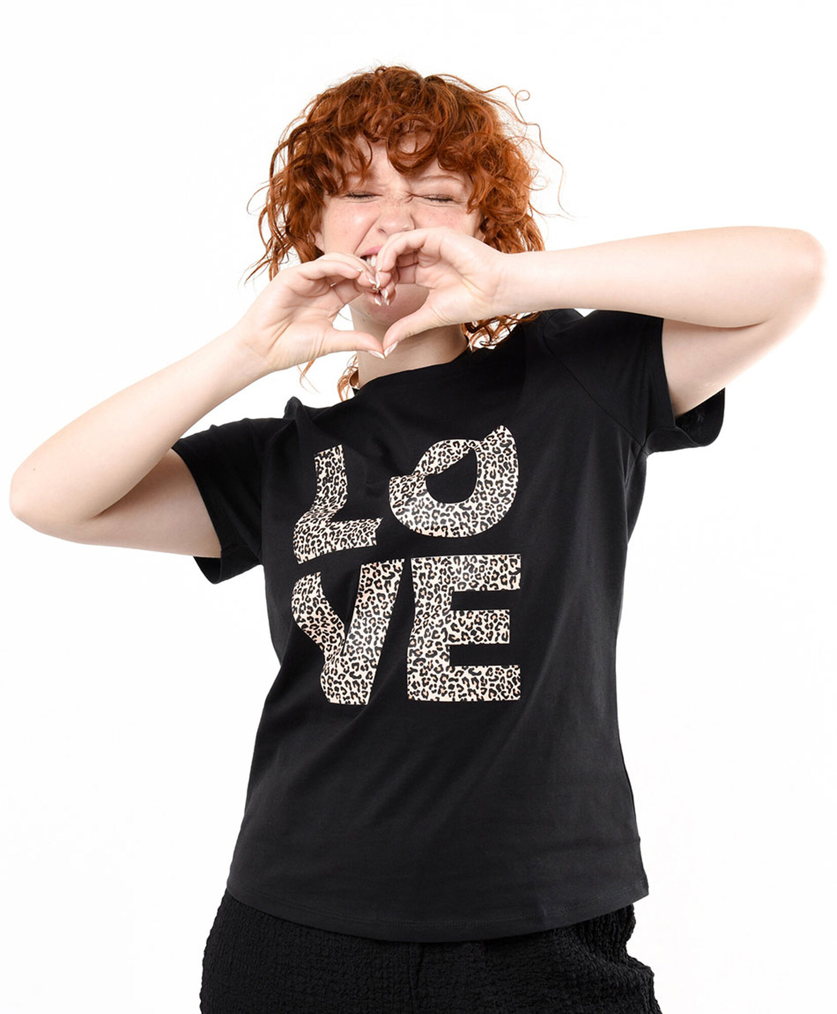 Polera mujer love animal print Polera mujer love animal print