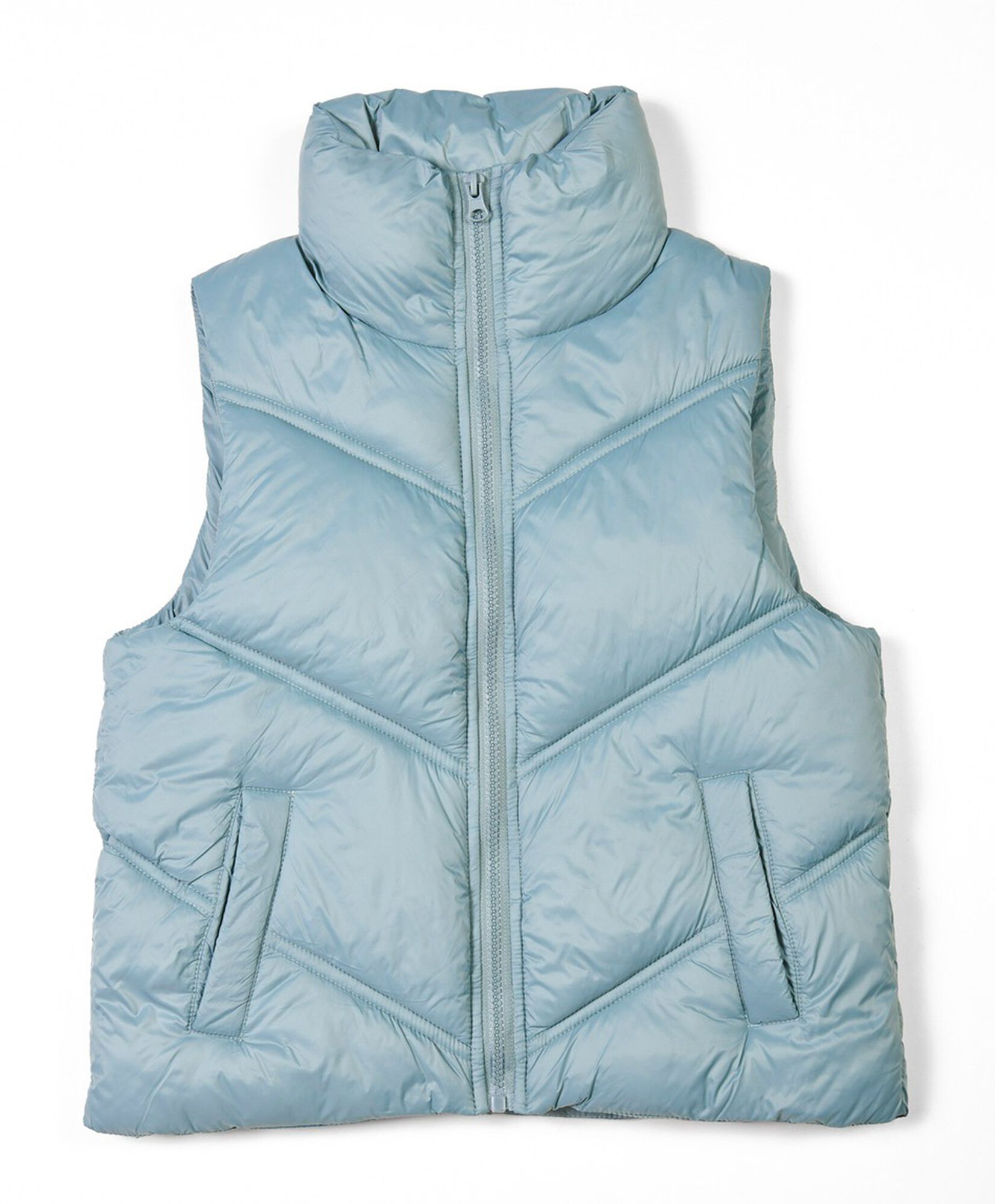 Parka niña acolchada sin mangas Parka niña acolchada sin mangas