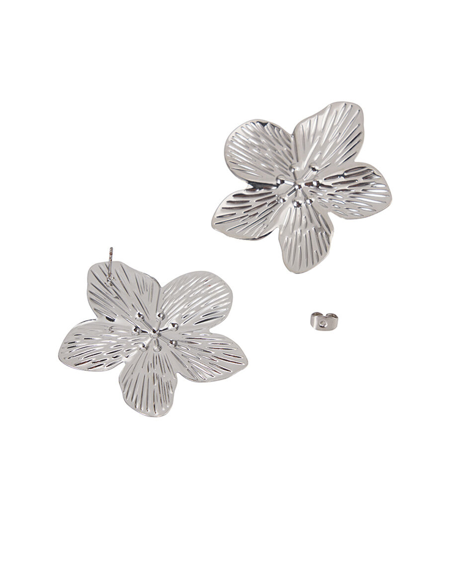 Aros mujer flor l&iacute;neas