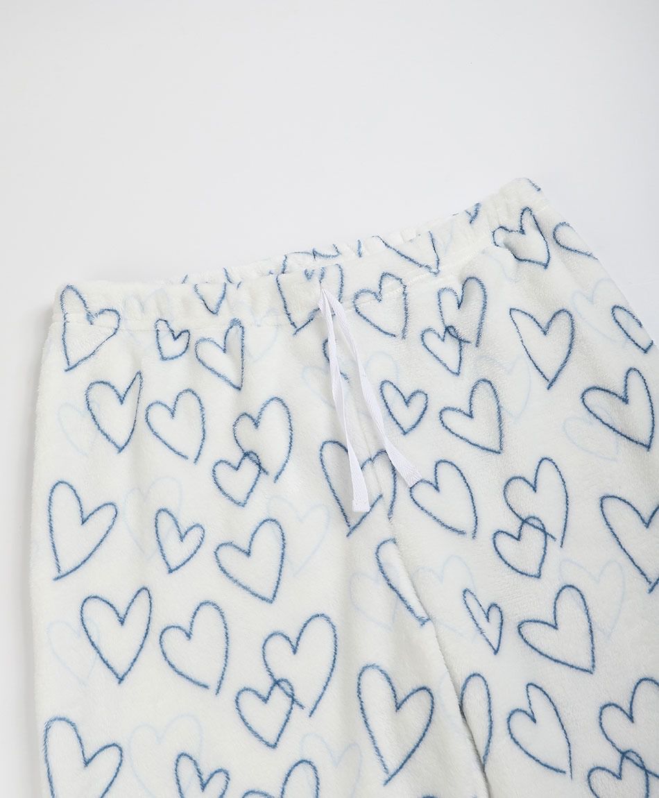 Pijama mujer coral corazones