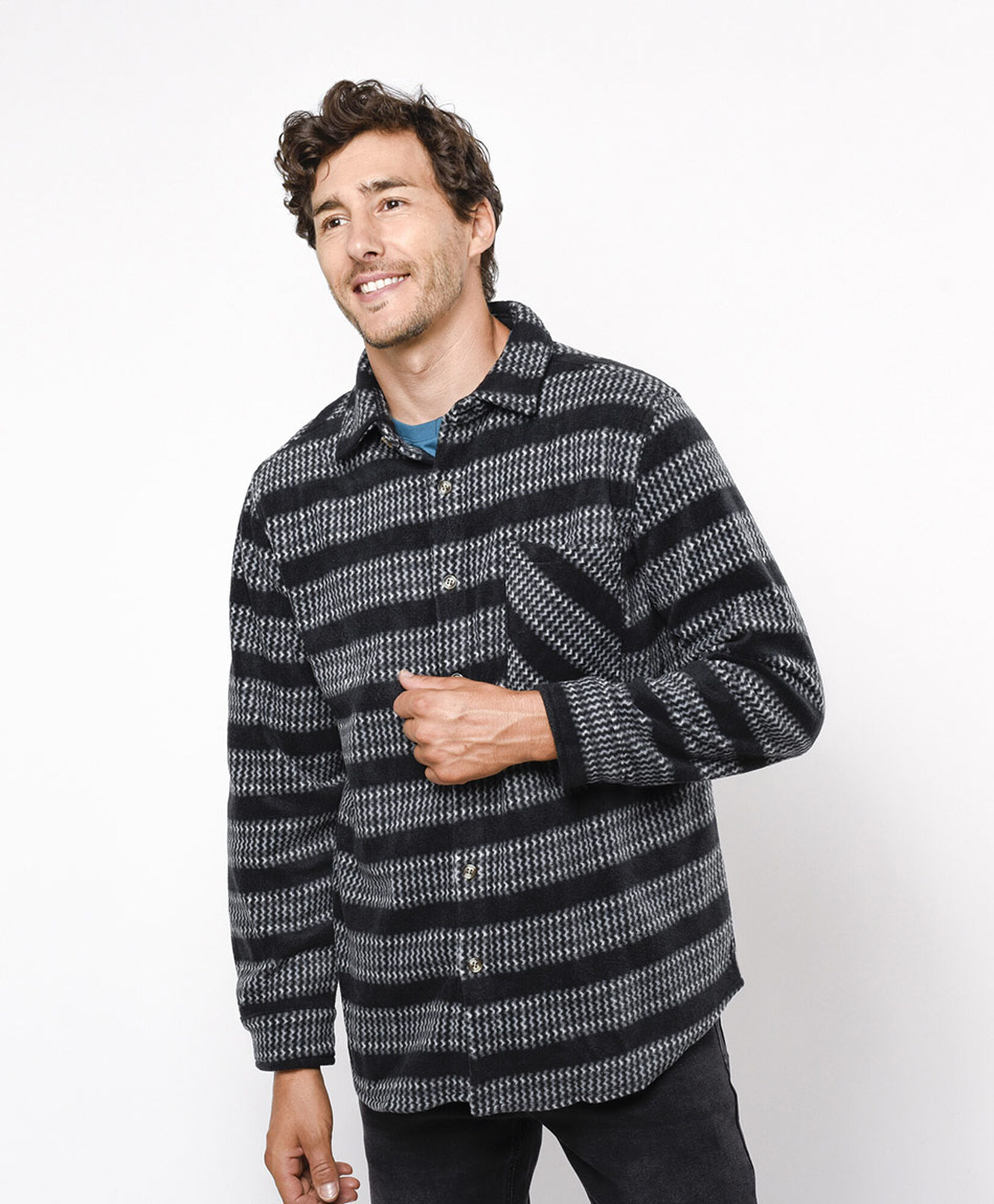 Chaqueta hombre leñadora líneas polar Chaqueta hombre leñadora líneas polar