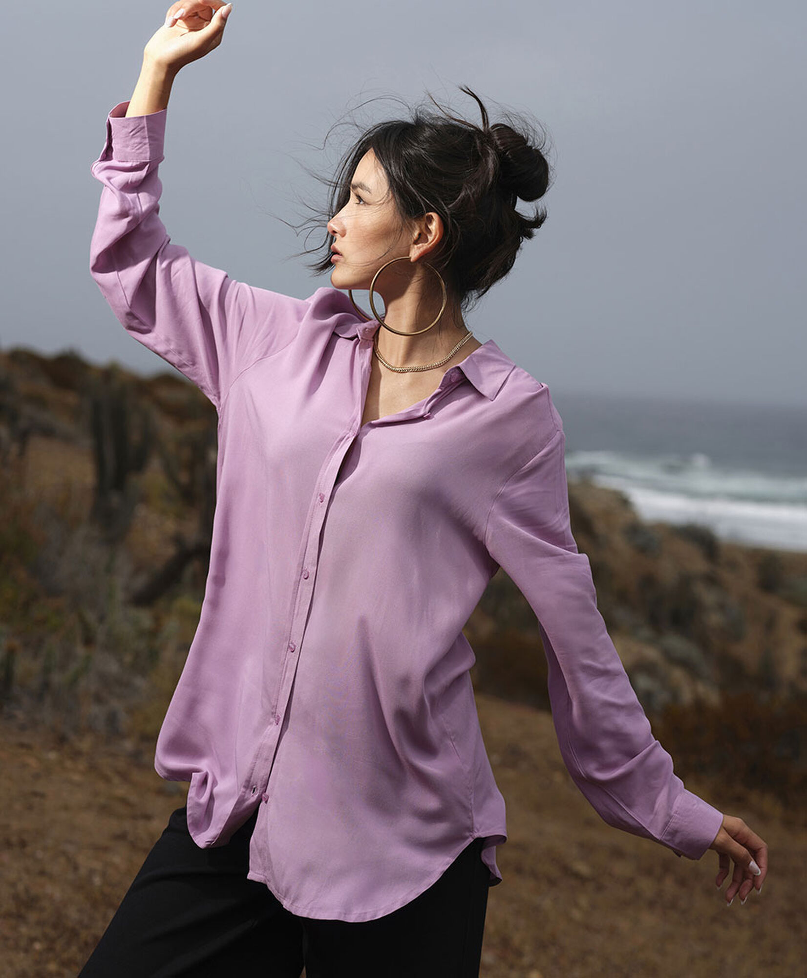 Blusa mujer extra larga lisa Blusa mujer extra larga lisa
