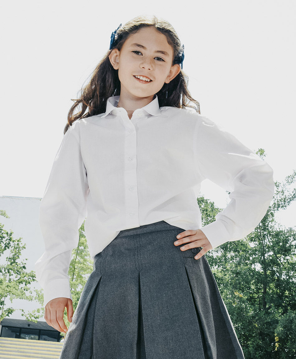 Blusa escolar blanca cl&aacute;sica