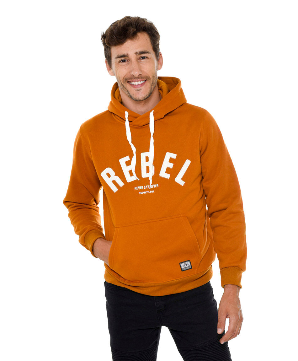 Poleron capucha print