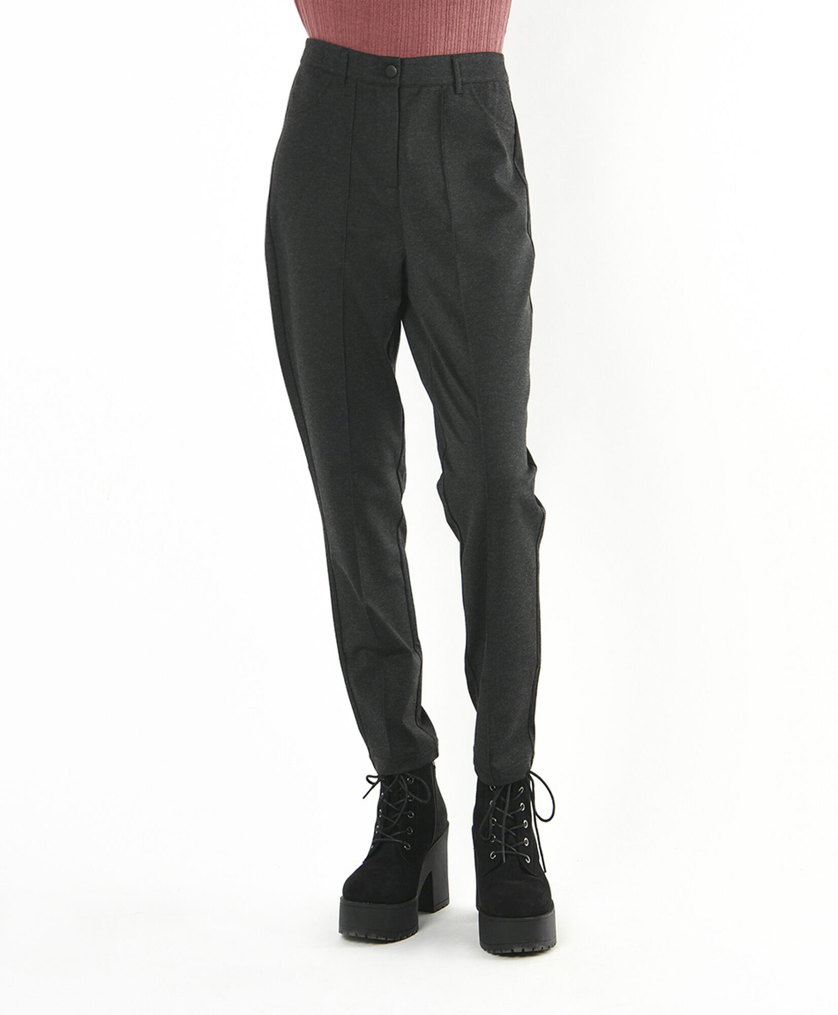 Pantalón mujer jersey skinny fit gris Pantalón mujer jersey skinny fit gris