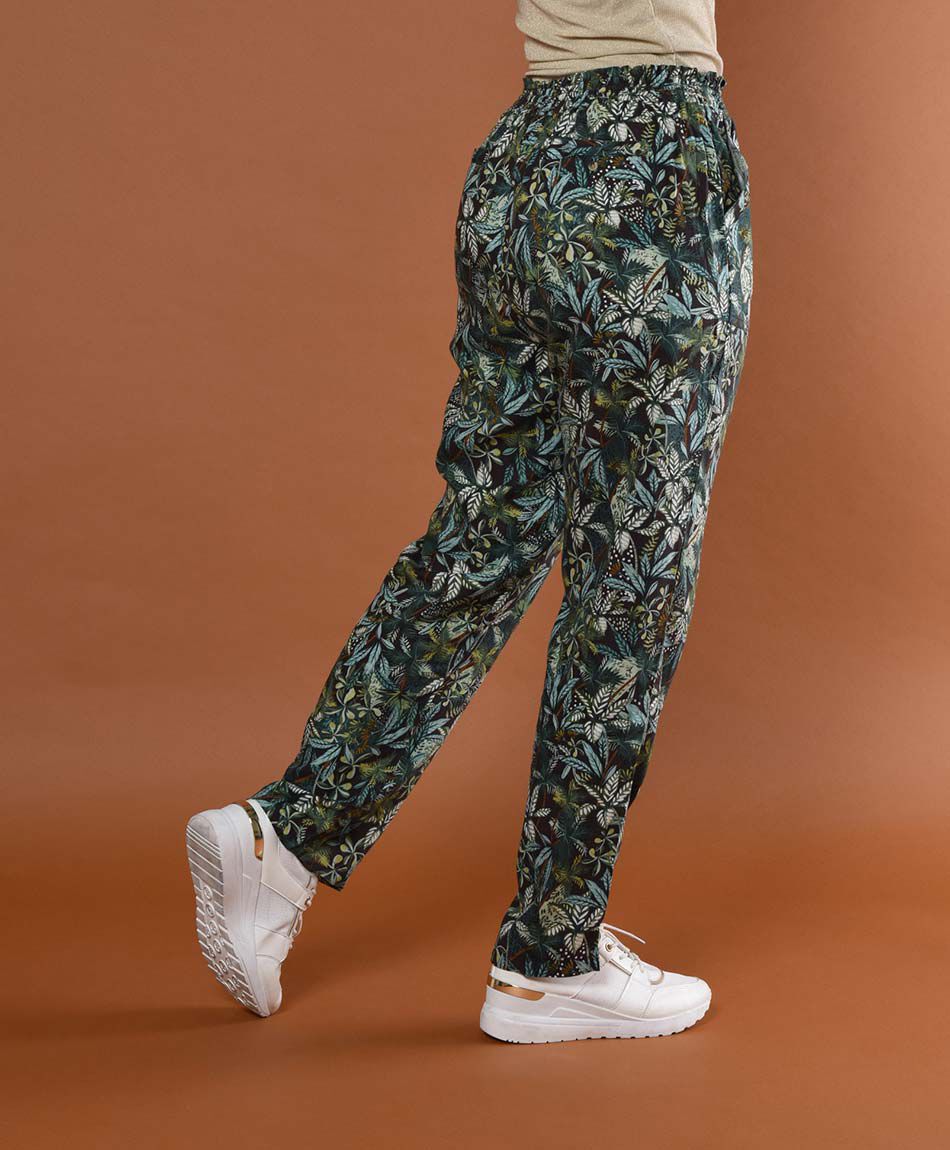 Pantal&oacute;n tiro alto estampado