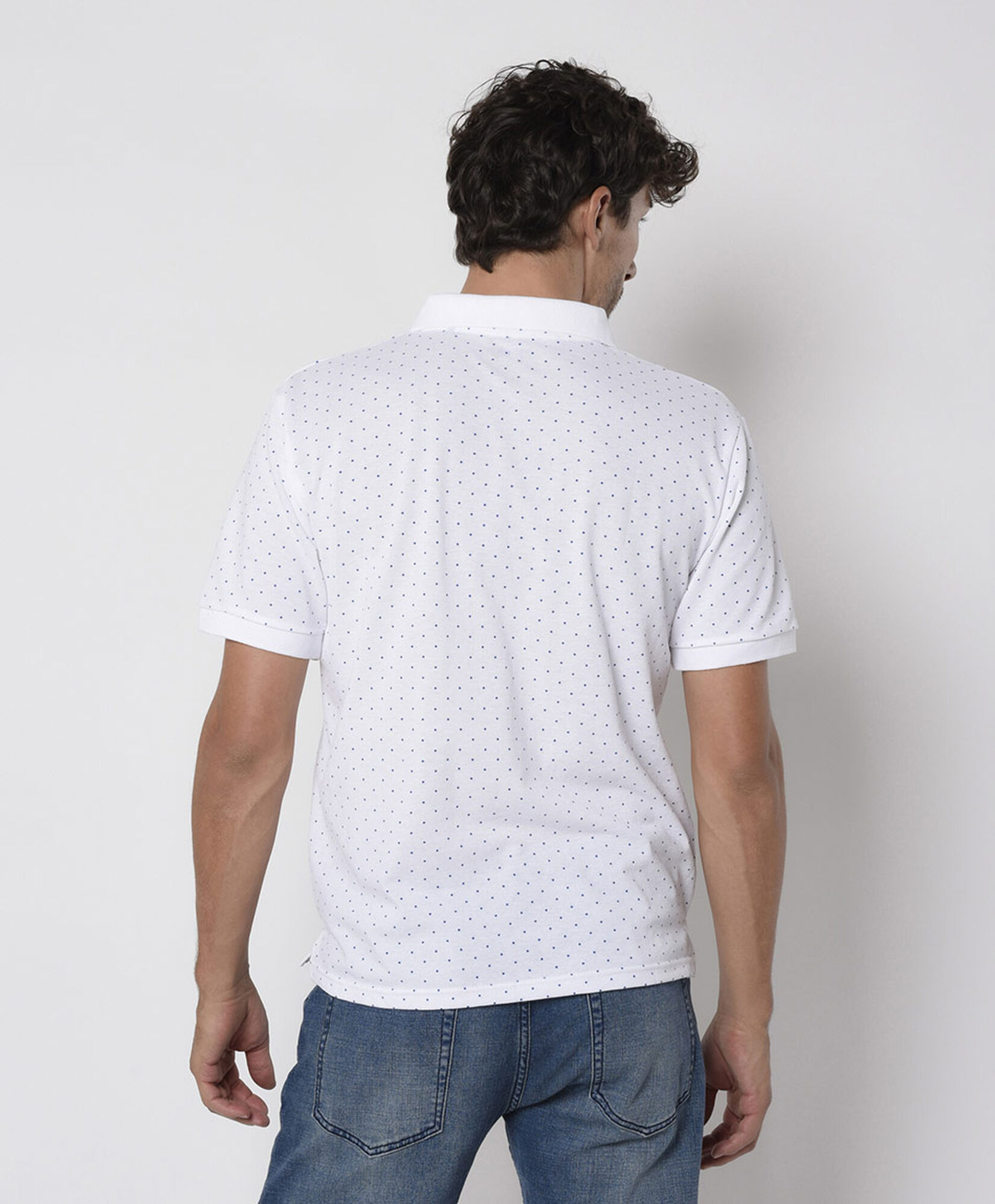 Polera hombre puntos cuello piqué Polera hombre puntos cuello piqué