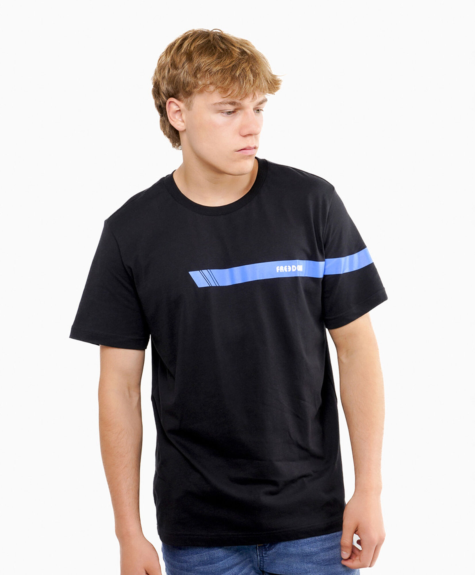 Polera hombre estampado franja Polera hombre estampado franja